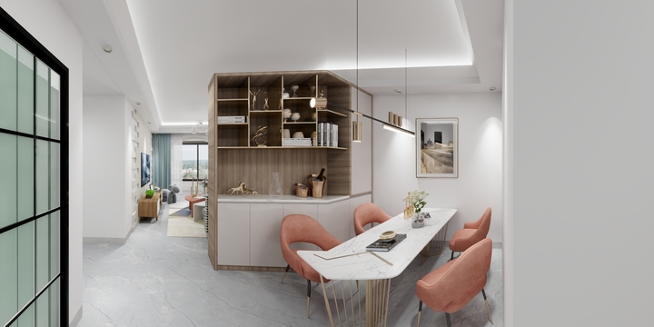 古月室内设计师-德信海德公园83.00㎡A2’3室2厅1卫1厨-装修设计方案