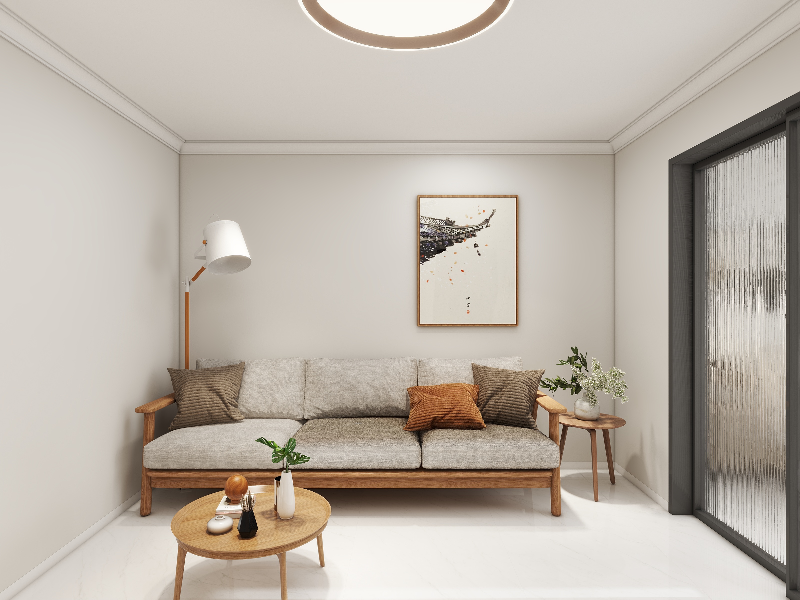 孙阳艾伦-《遇见温情》|奶油原木|66.66㎡2室2厅1卫1厨-装修设计方案