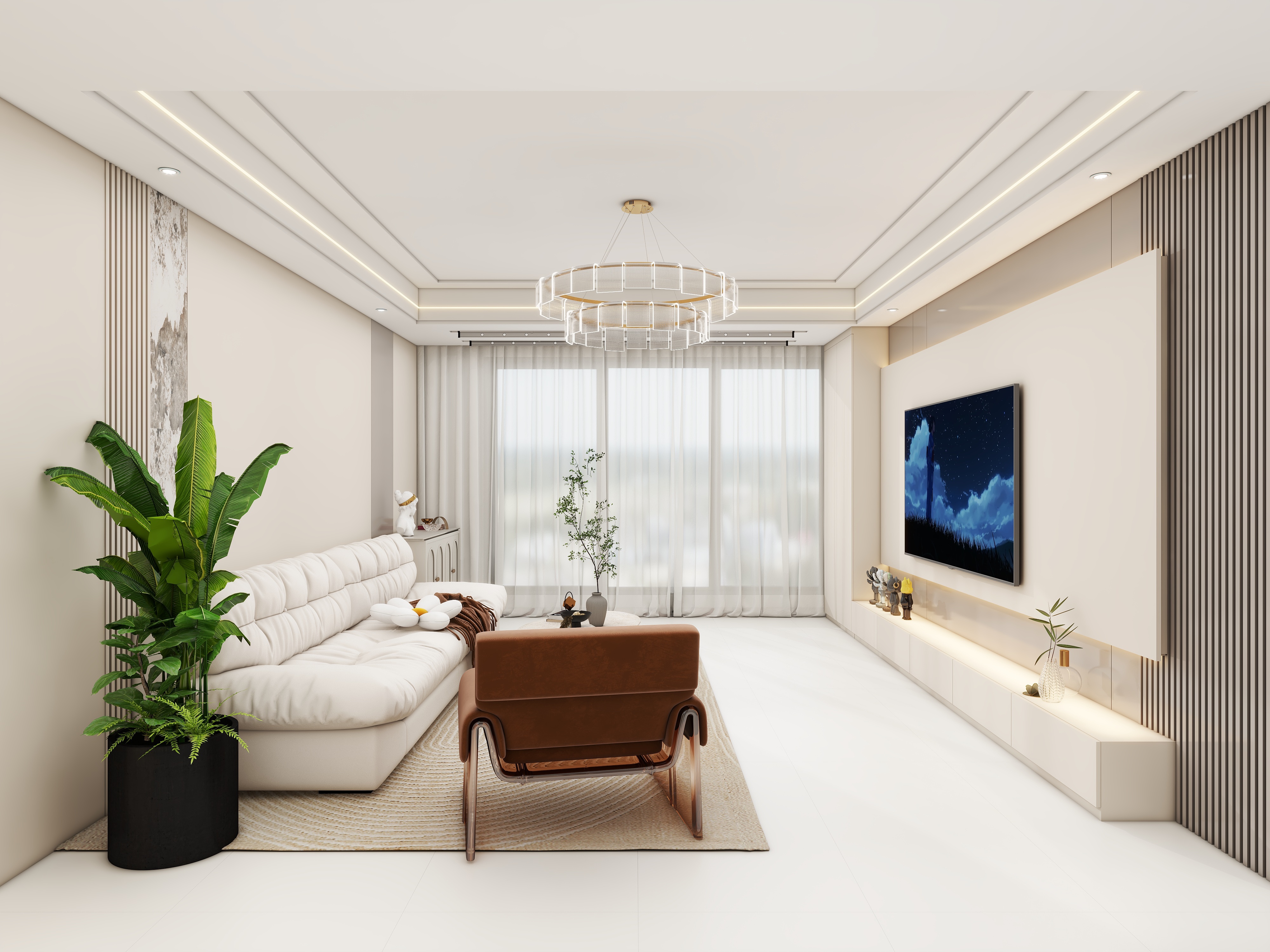 壹诺设计工作室-奶油风装修效果图