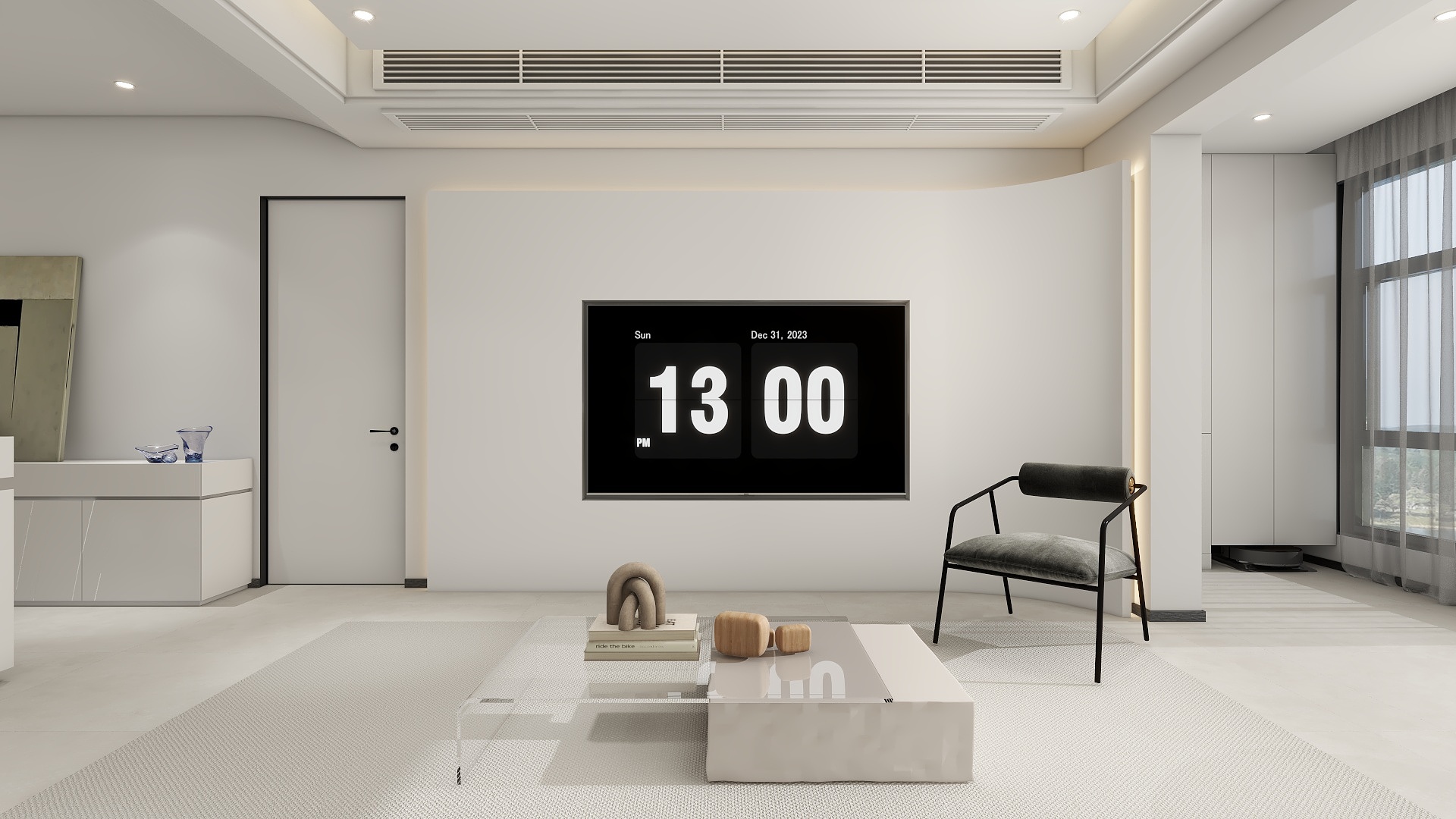 柳渡-后现代极简四室一厅-装修设计方案