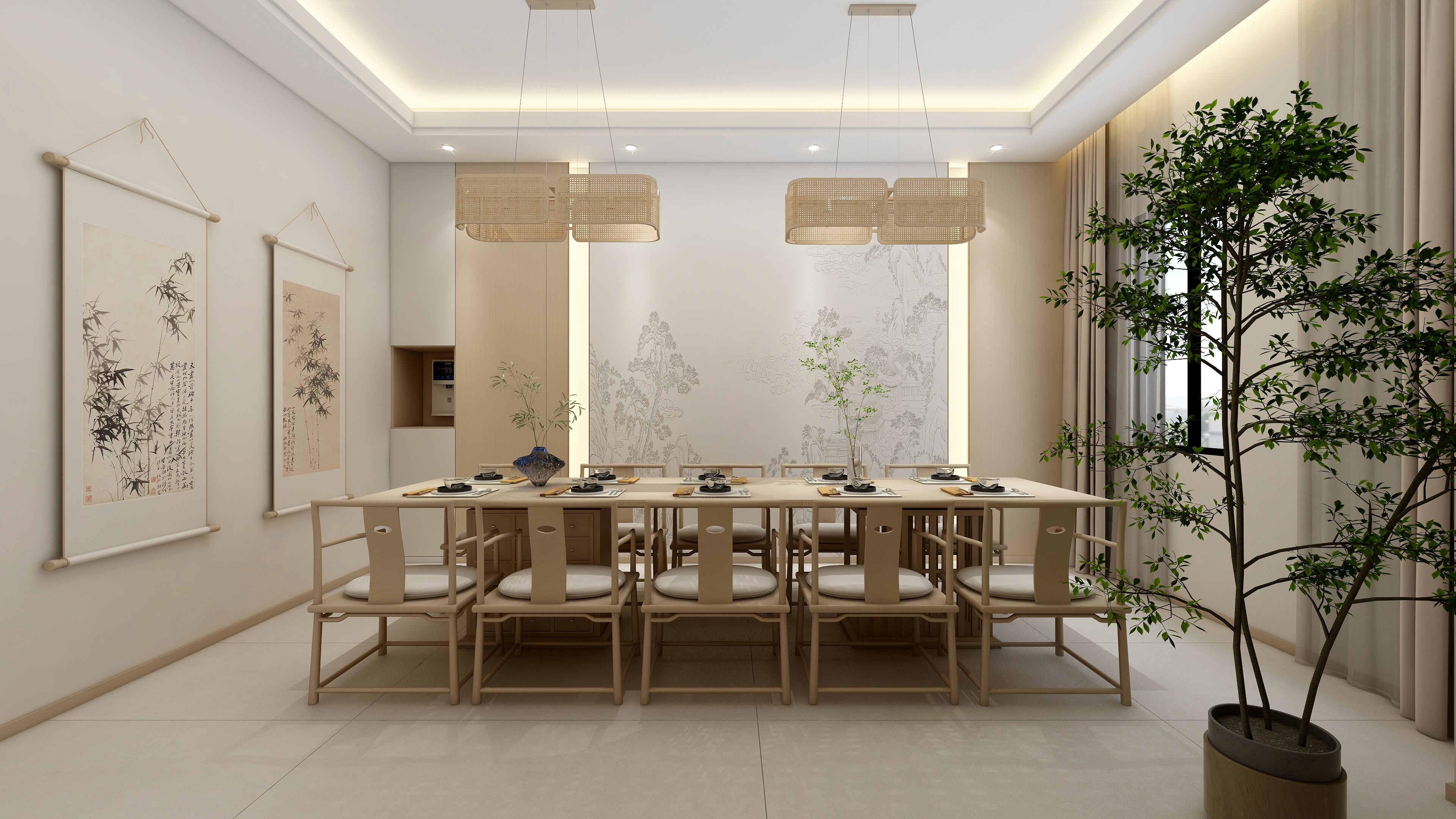 禅意茶楼餐厅-装修设计方案