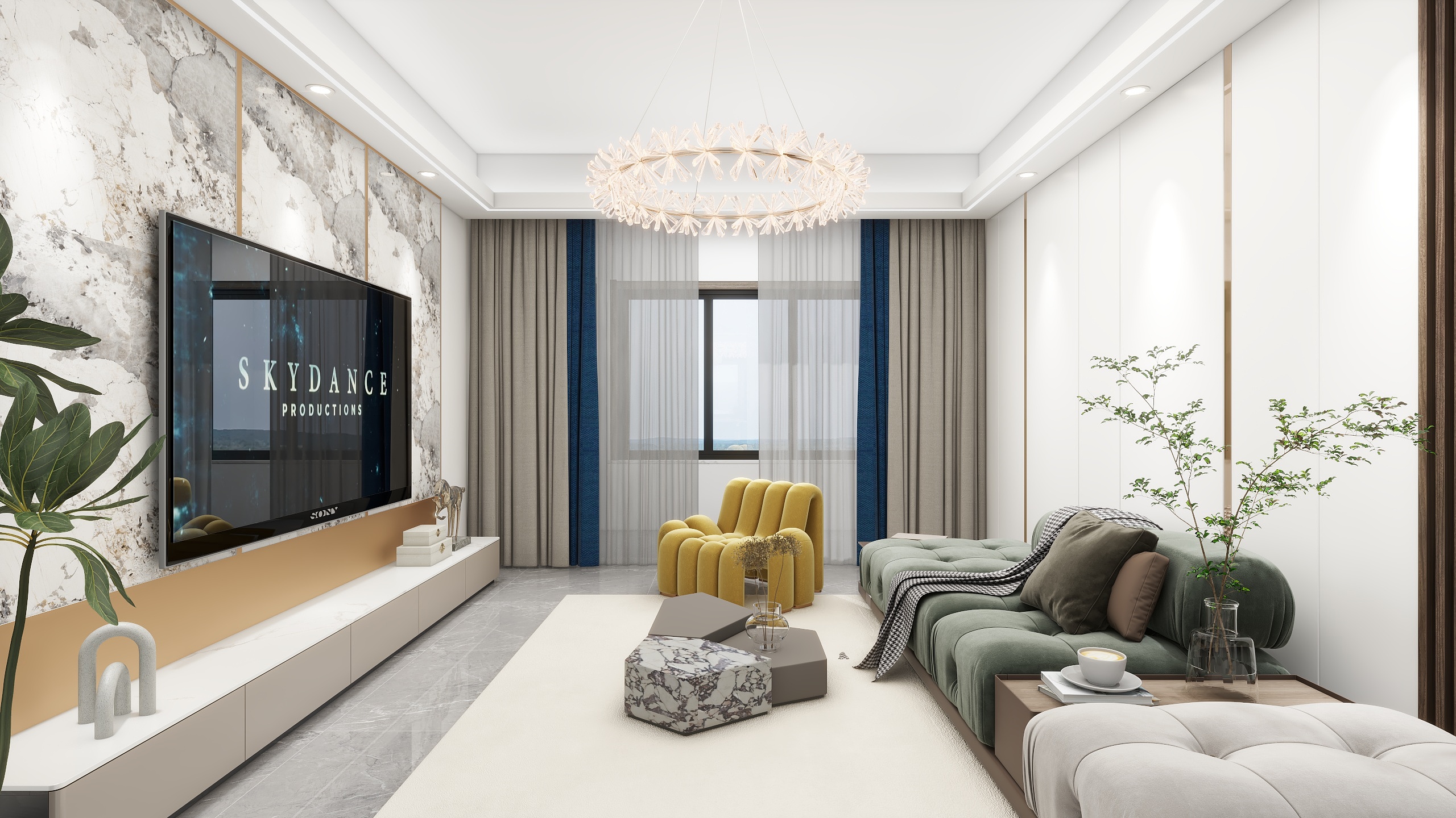 二杠六十-璀璨倾城 套三-装修设计方案