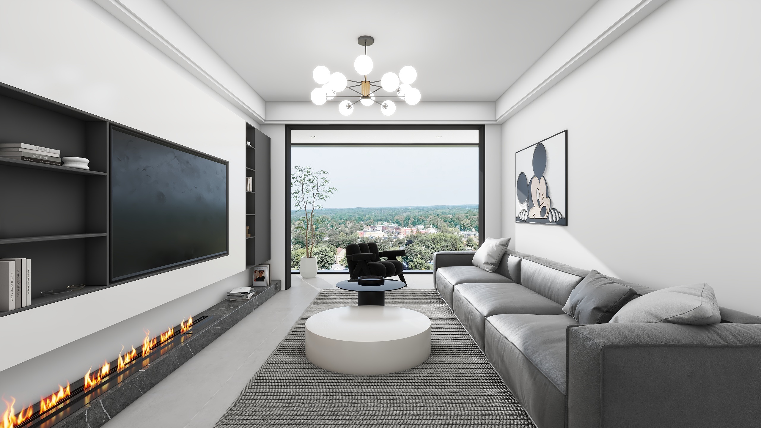 Jerry-空间设计-现代简约127㎡4室装修效果图