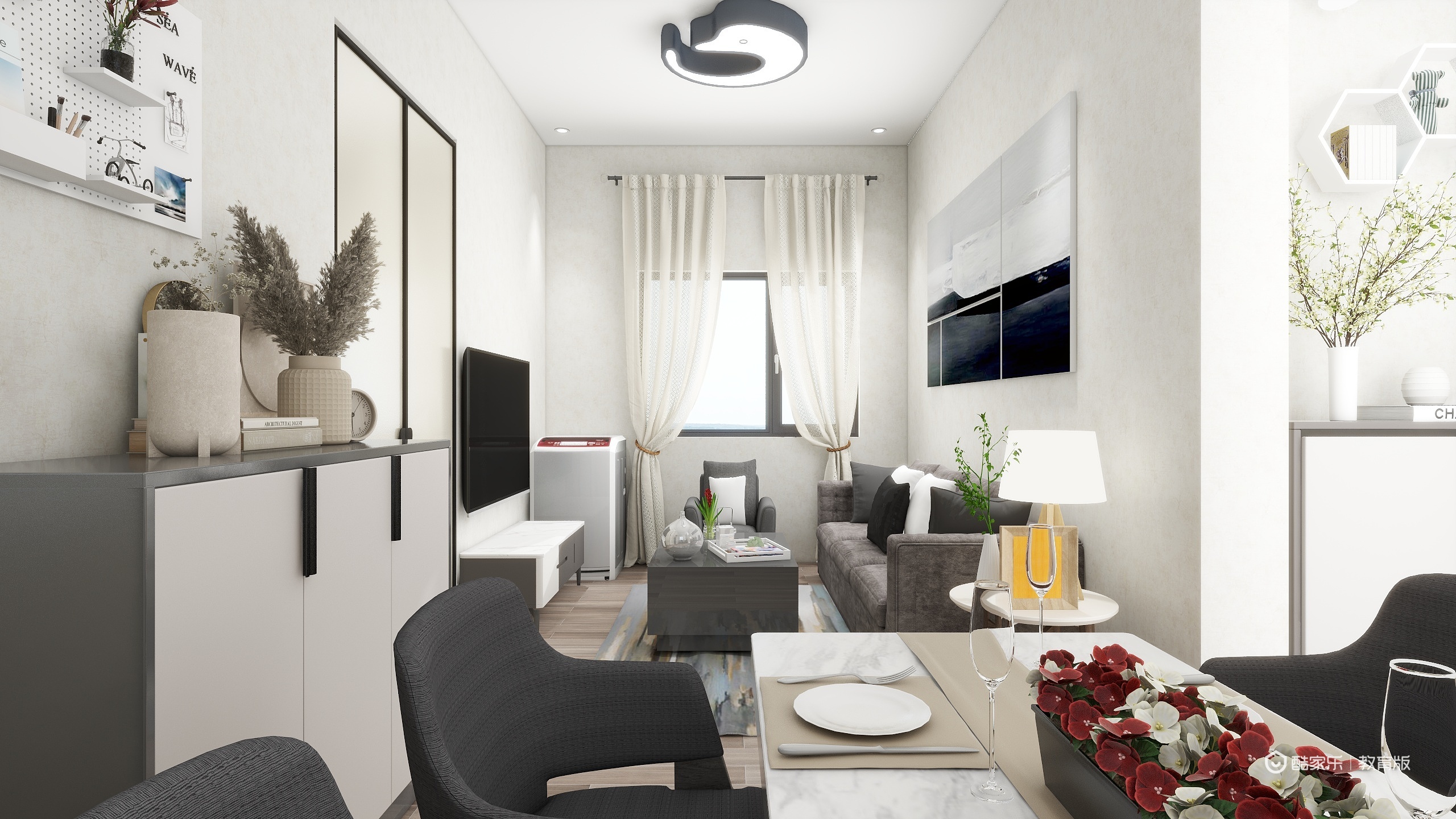 谭希雅-简约温馨 室内设计50㎡-装修设计方案