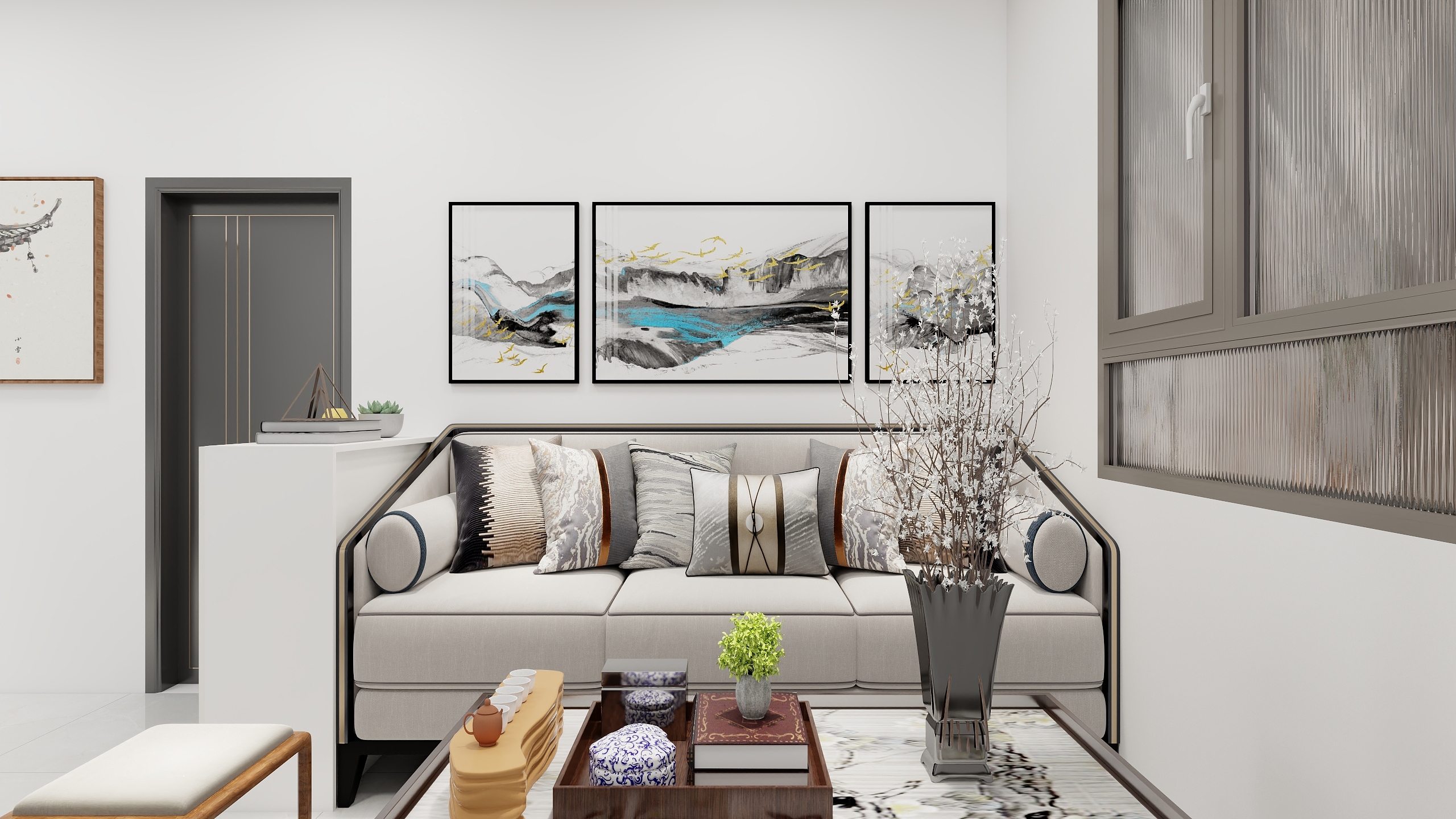 刘振-敬重里85㎡3室-装修设计方案