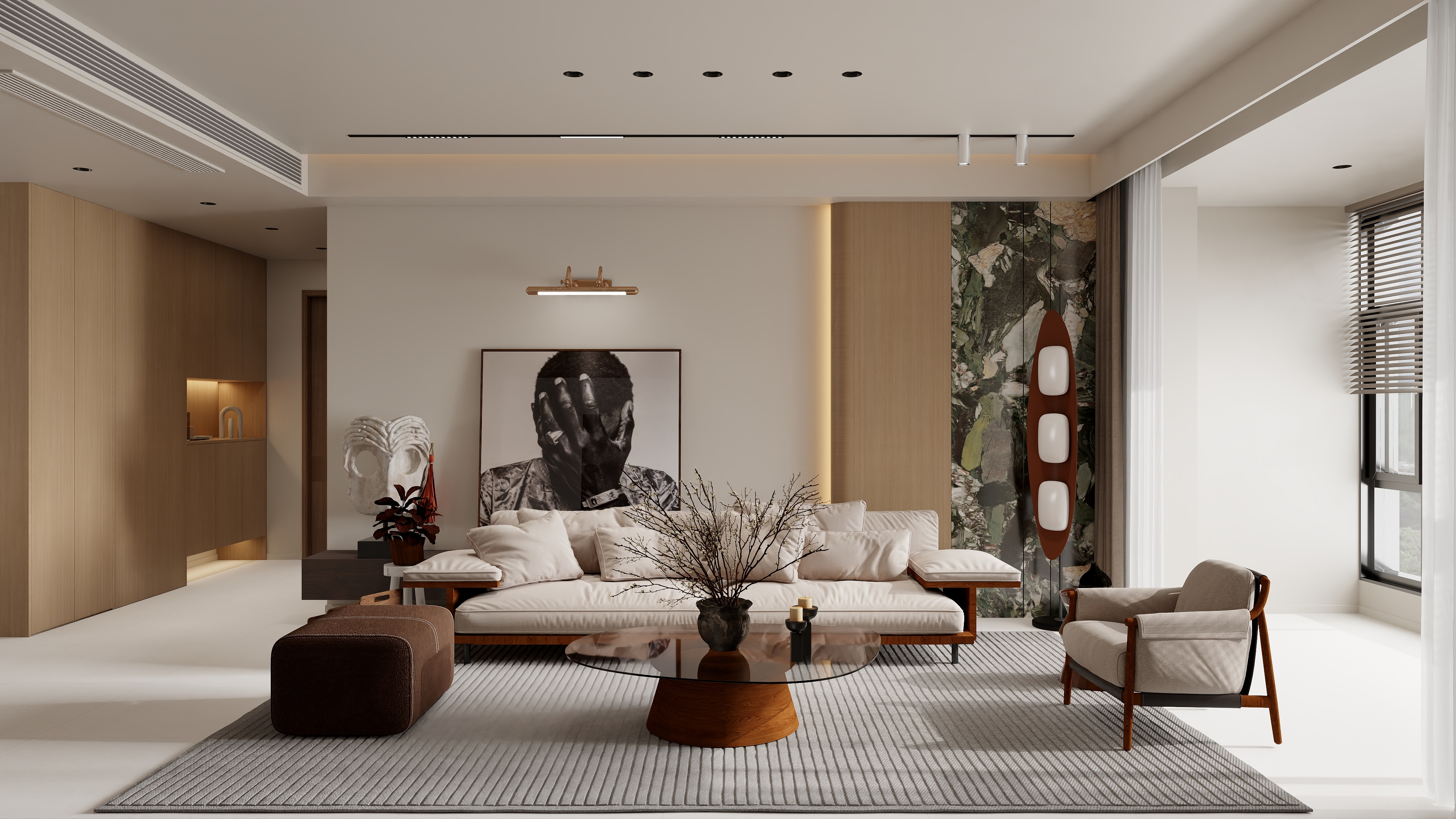 盛夏的一天-【对月】禅意中古风设计-装修设计方案