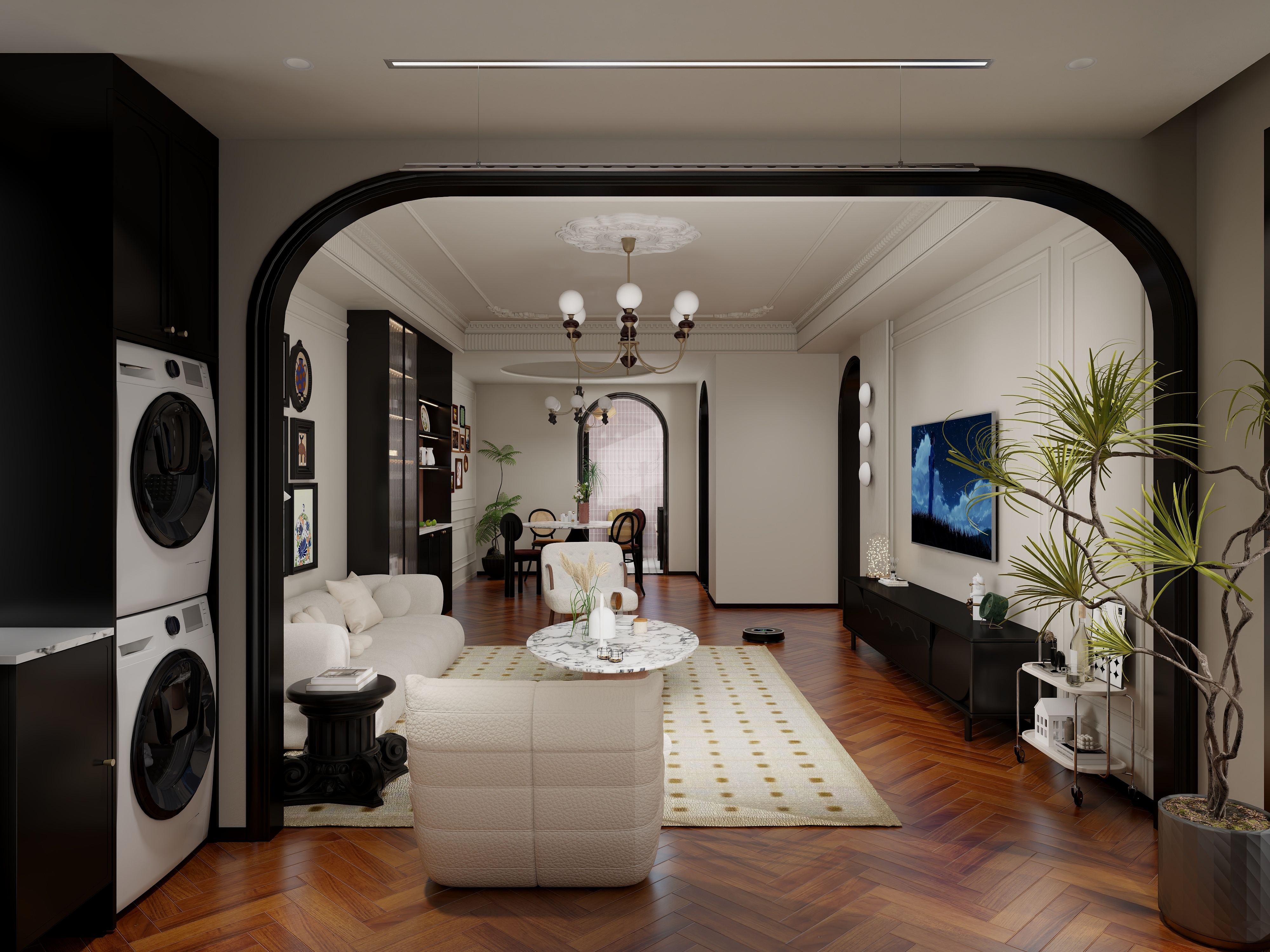 筑巢师-法式复古风114平三房-装修设计方案