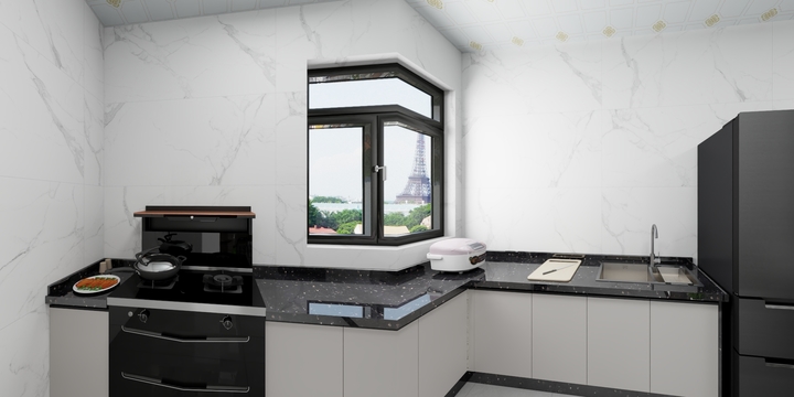 中睿板川整装设计-康叔-齐乐别墅厨房-装修设计方案