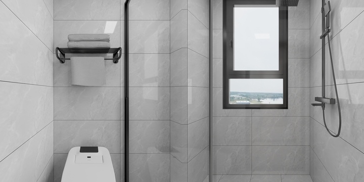 Modern Transitional Bathroom with Gray Tone