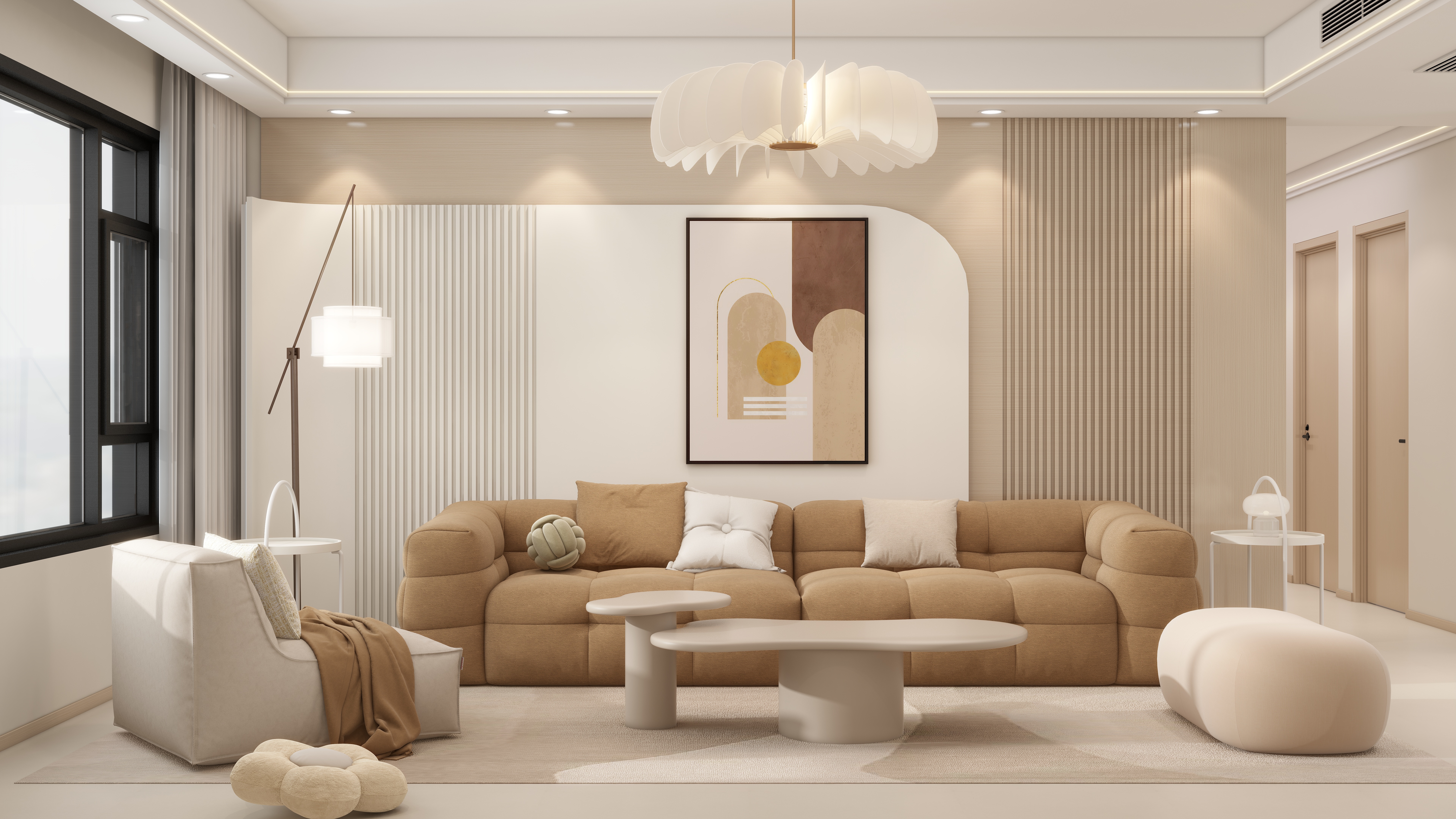 雅庭居全屋定制-金地名邸126平奶油风4室-装修设计方案