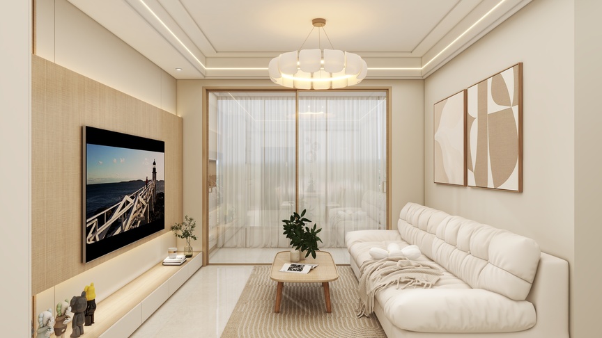 壹诺设计工作室-95㎡3室-原木风 装修效果图