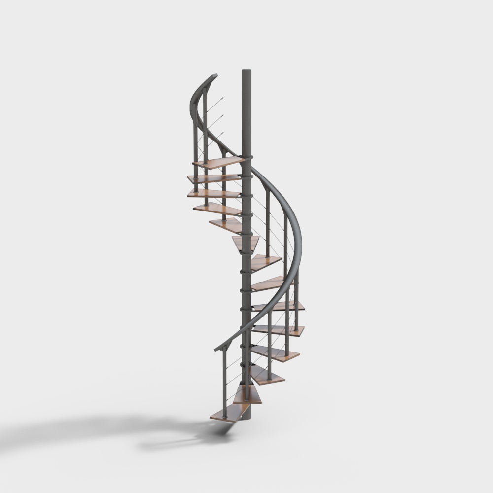 服装店拐弯楼梯3D模型