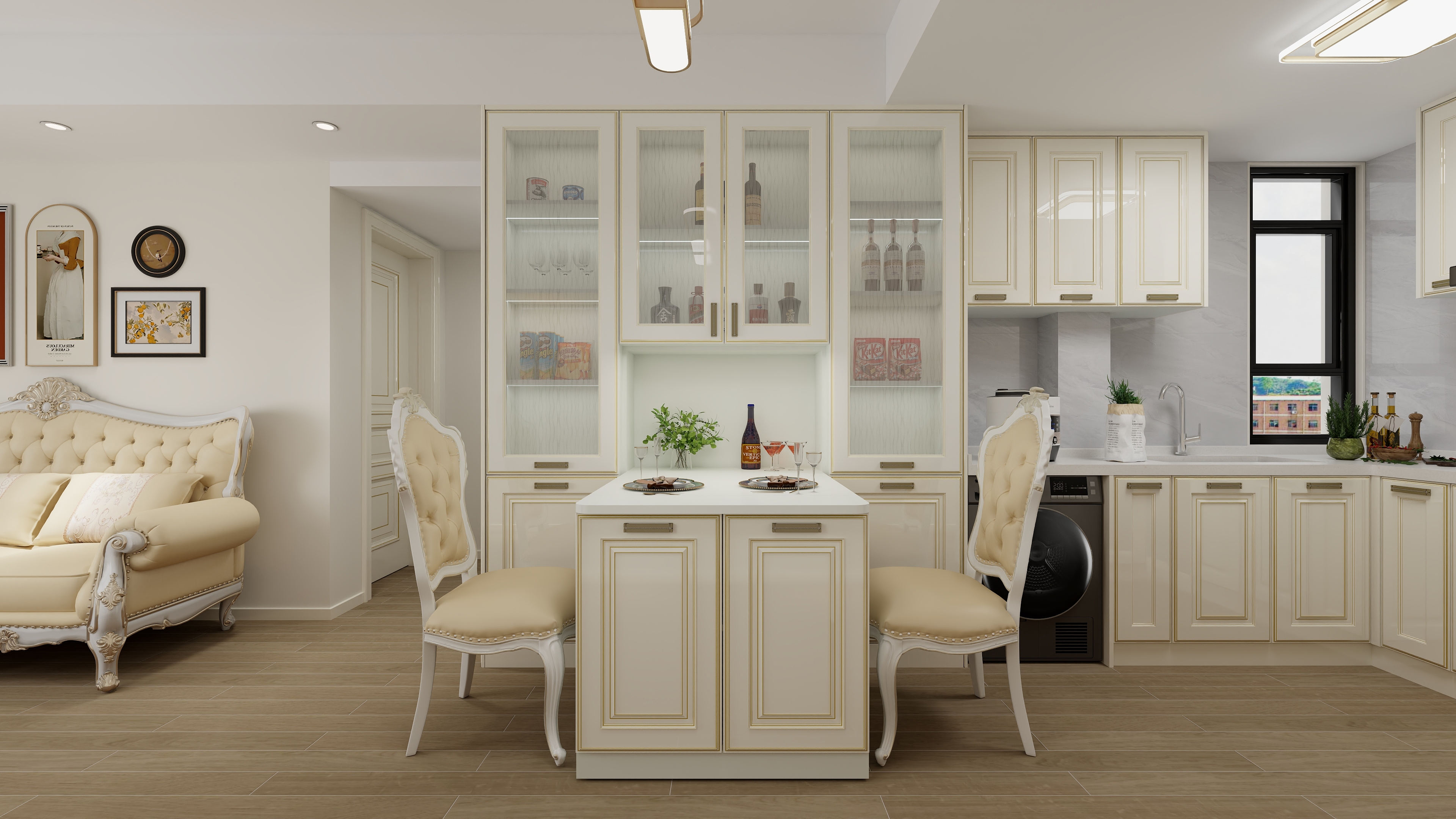 康洁家居-赵雪粉-福天中央公馆84㎡2室-装修设计方案