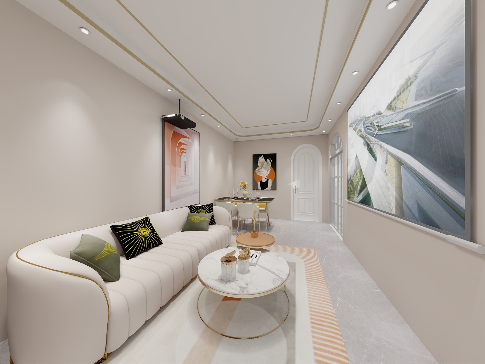 用户18565AKFg-54㎡1室装修效果图