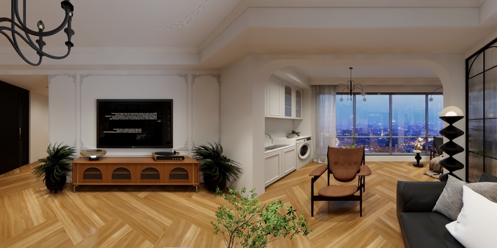 夏虫语冰Sun-东郡之都-17-304轻法式-装修设计方案