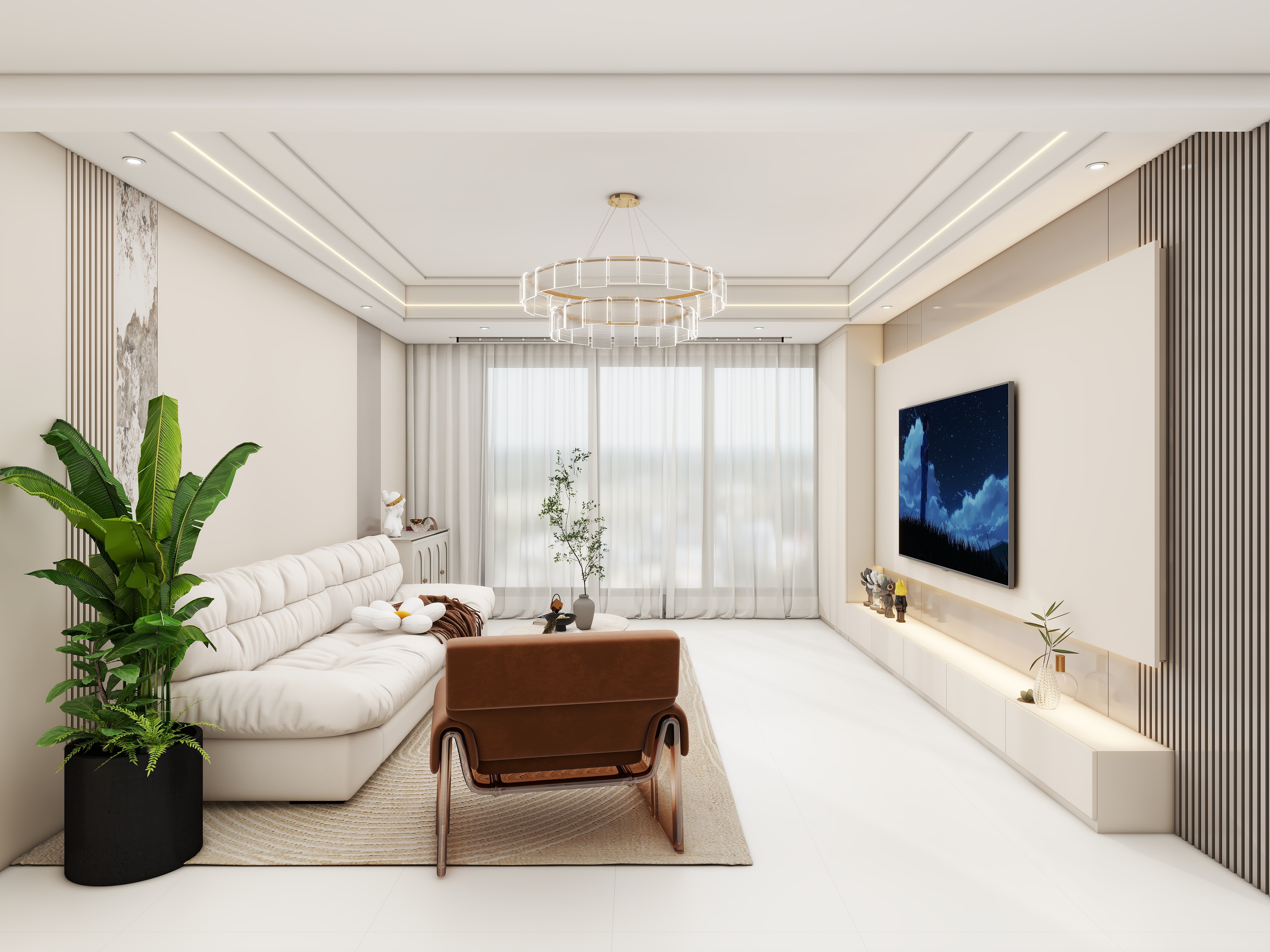 壹诺设计工作室-奶油风装修效果图