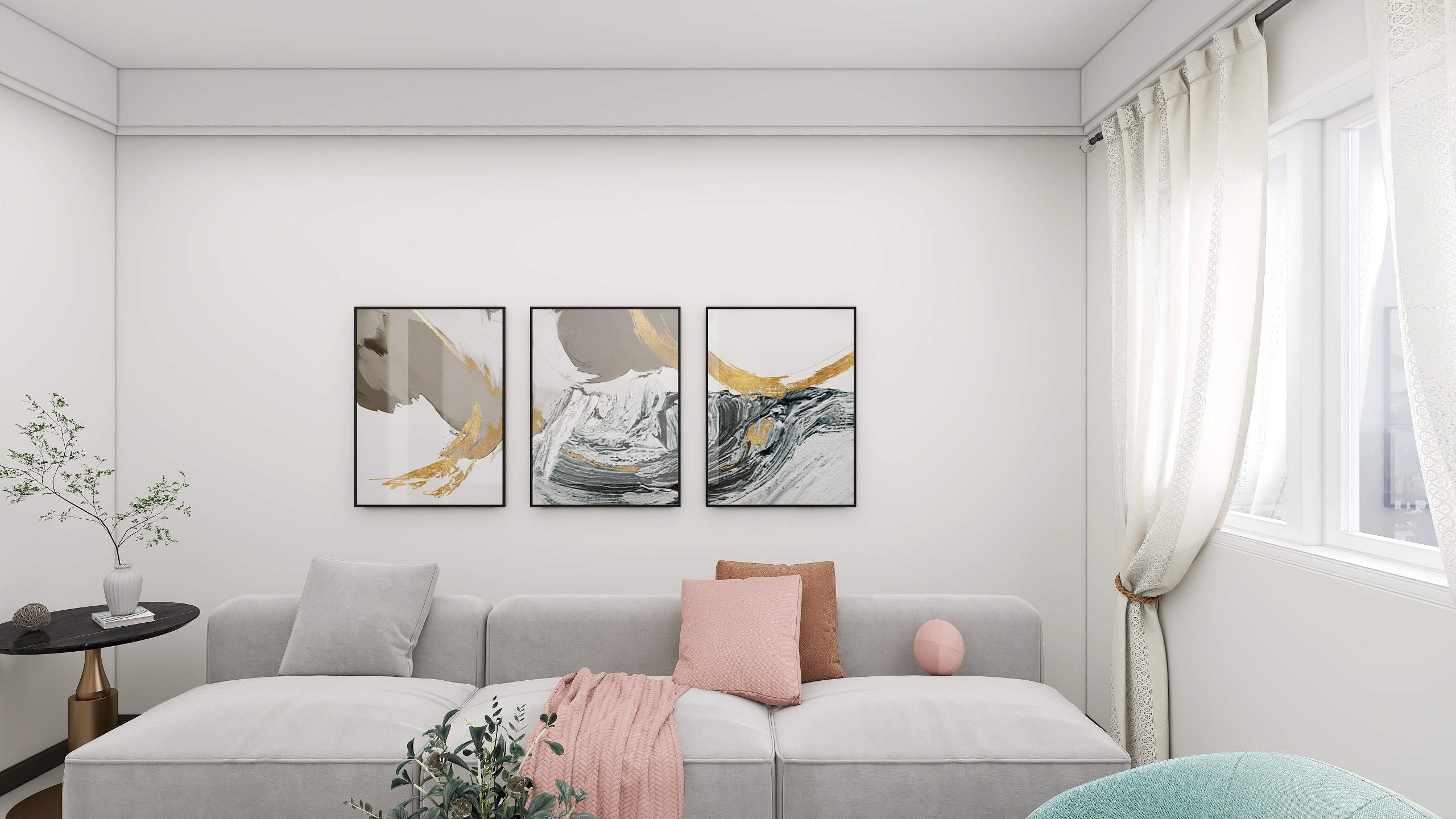 辰尚设计-圣海家园两室现代简约风格-装修设计方案