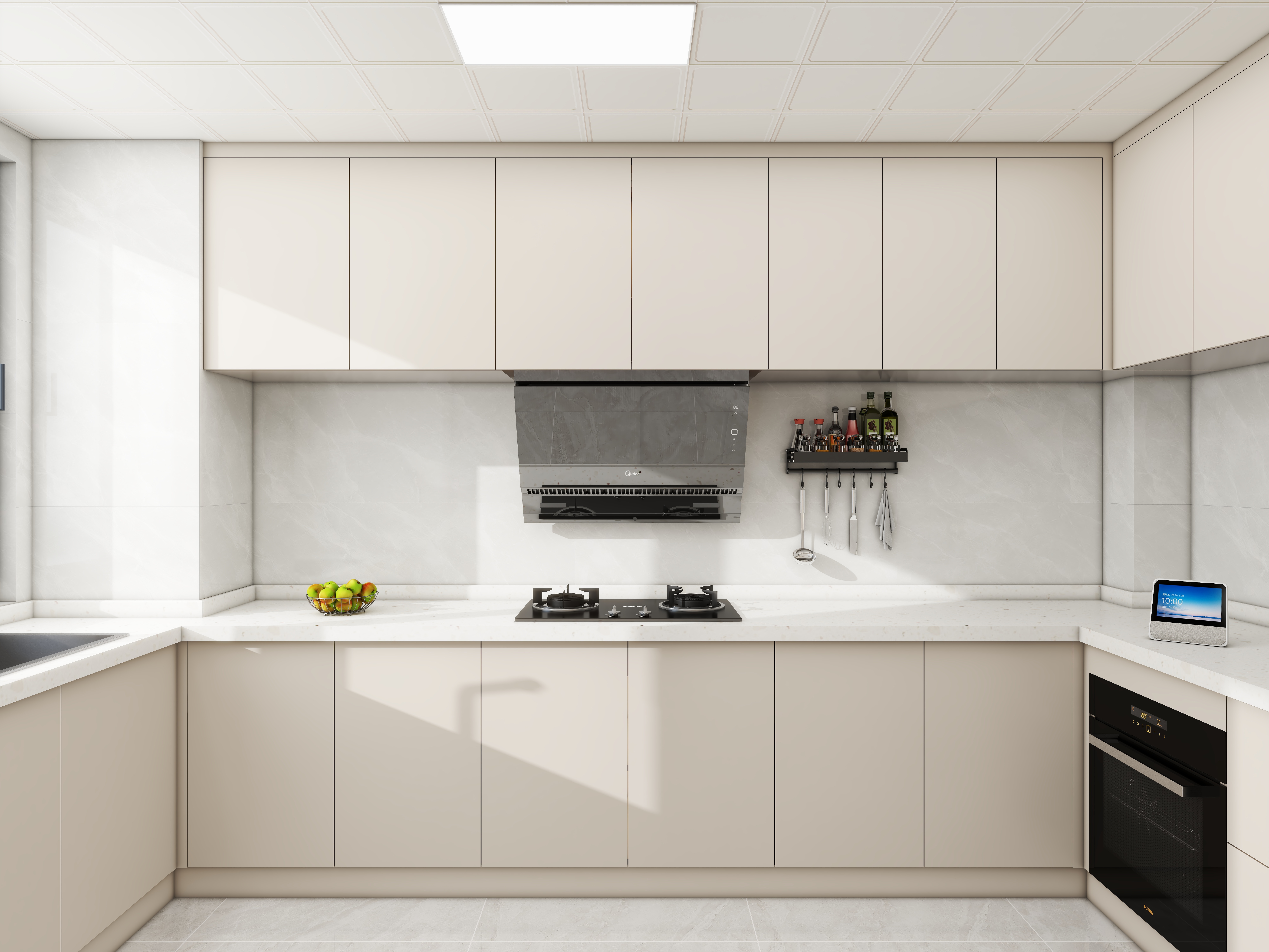 壹诺设计工作室-113㎡3室-奶油风 装修效果图