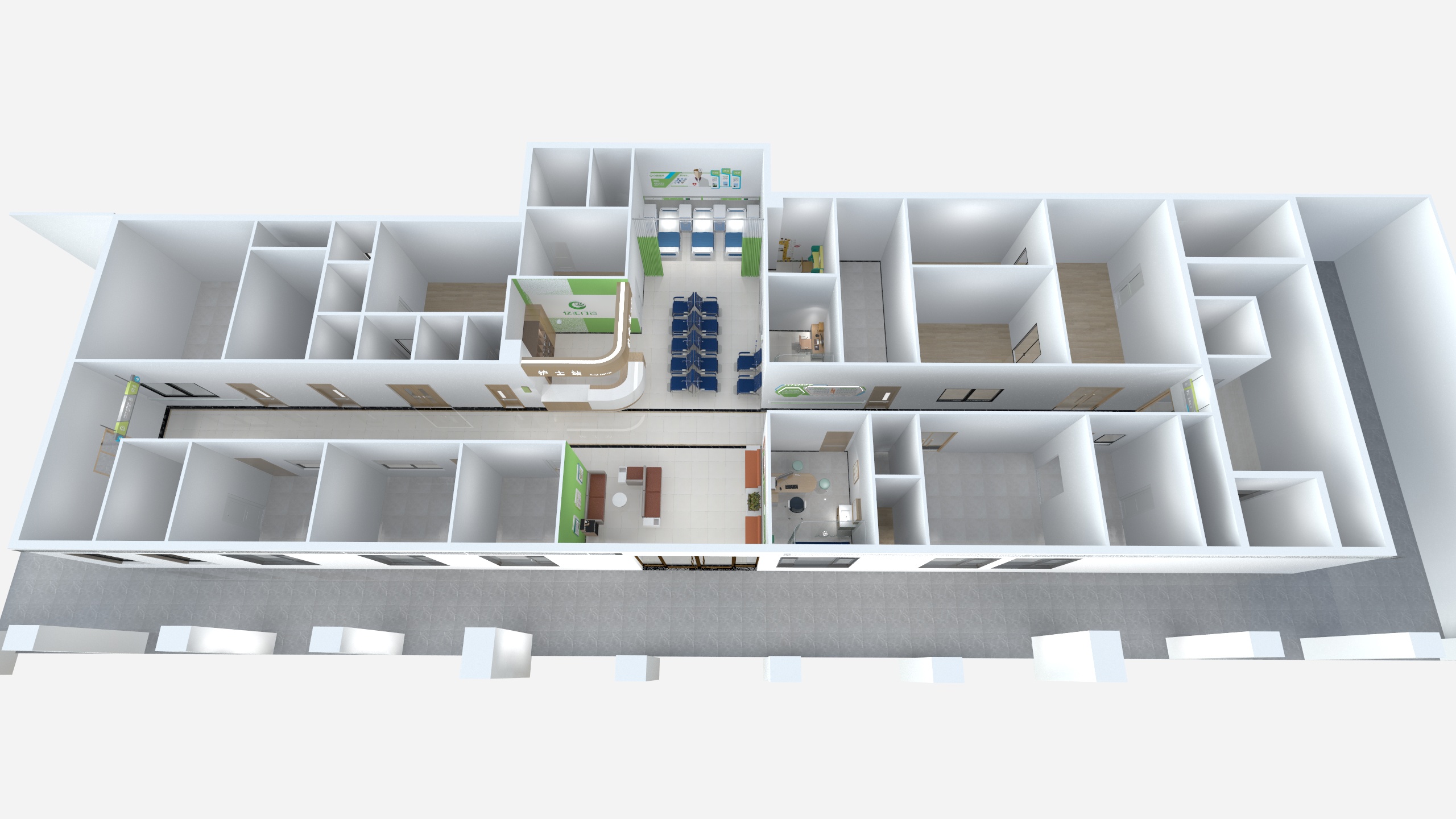 湖南三星空间装饰设计有限公司-社区卫生服务站-装修设计方案