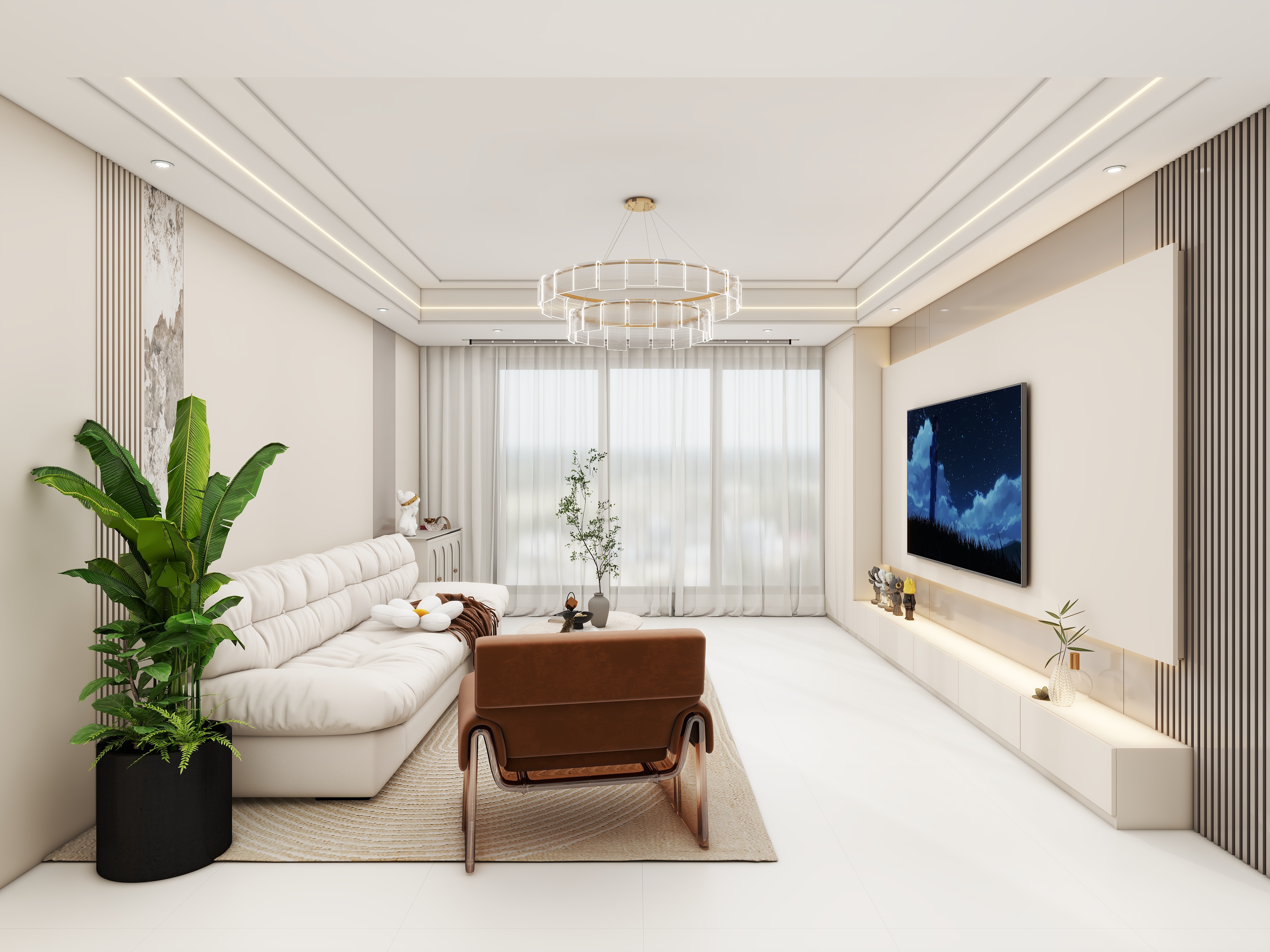 壹诺设计工作室-奶油风装修效果图