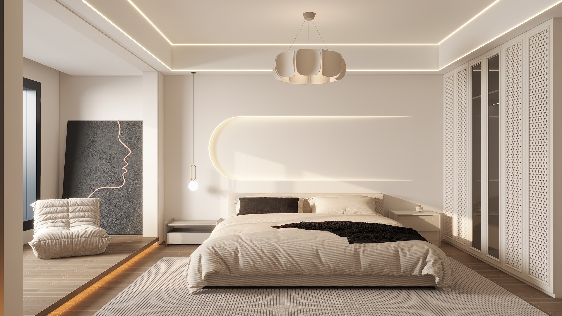 乐屋装饰.-zyh北欧卧室-装修设计方案