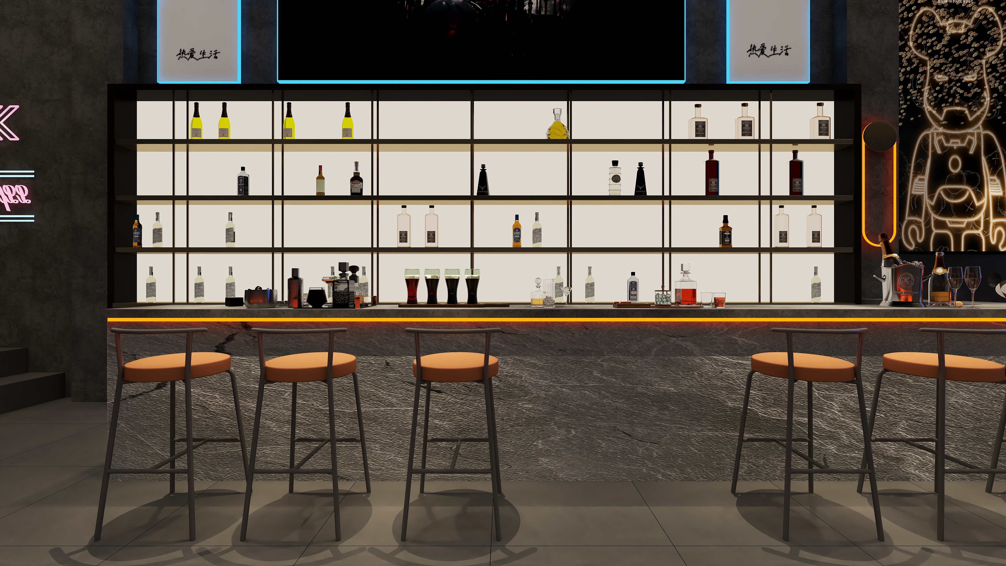 -酒吧清吧装修效果图
