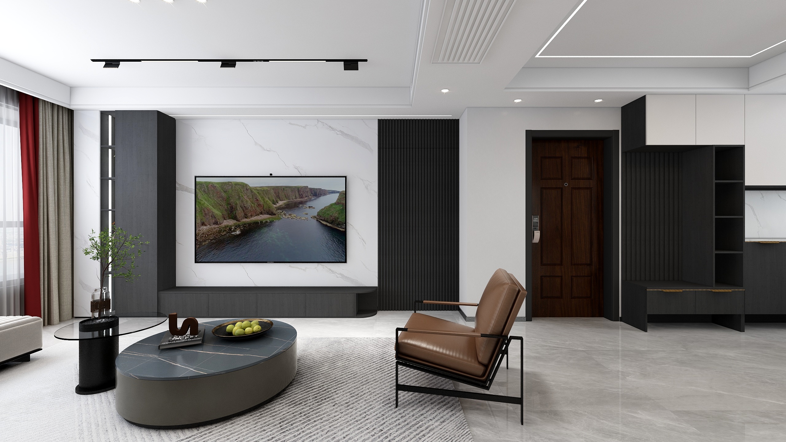 田东东设计师皇派全屋定制-观塘帝景修改130平米修改电视柜-装修设计方案