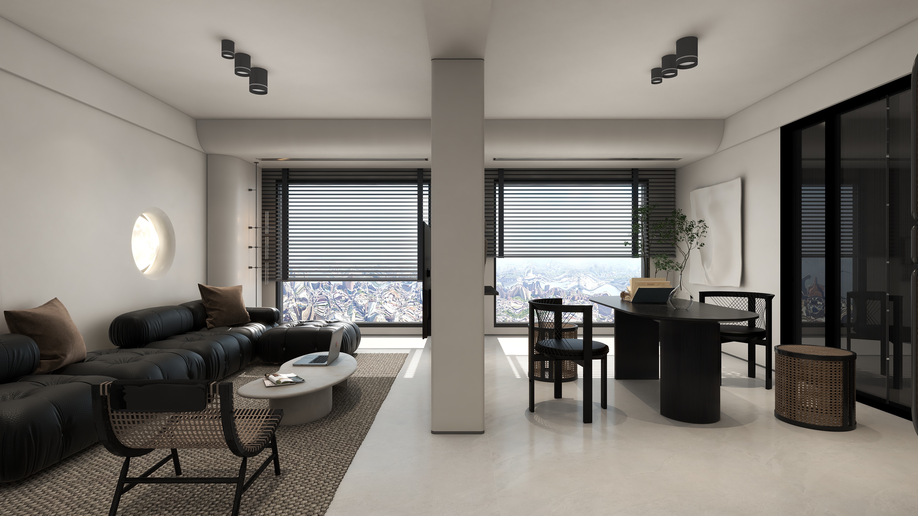 K-HX-【侘寂风、后现代】客餐厅-装修设计方案