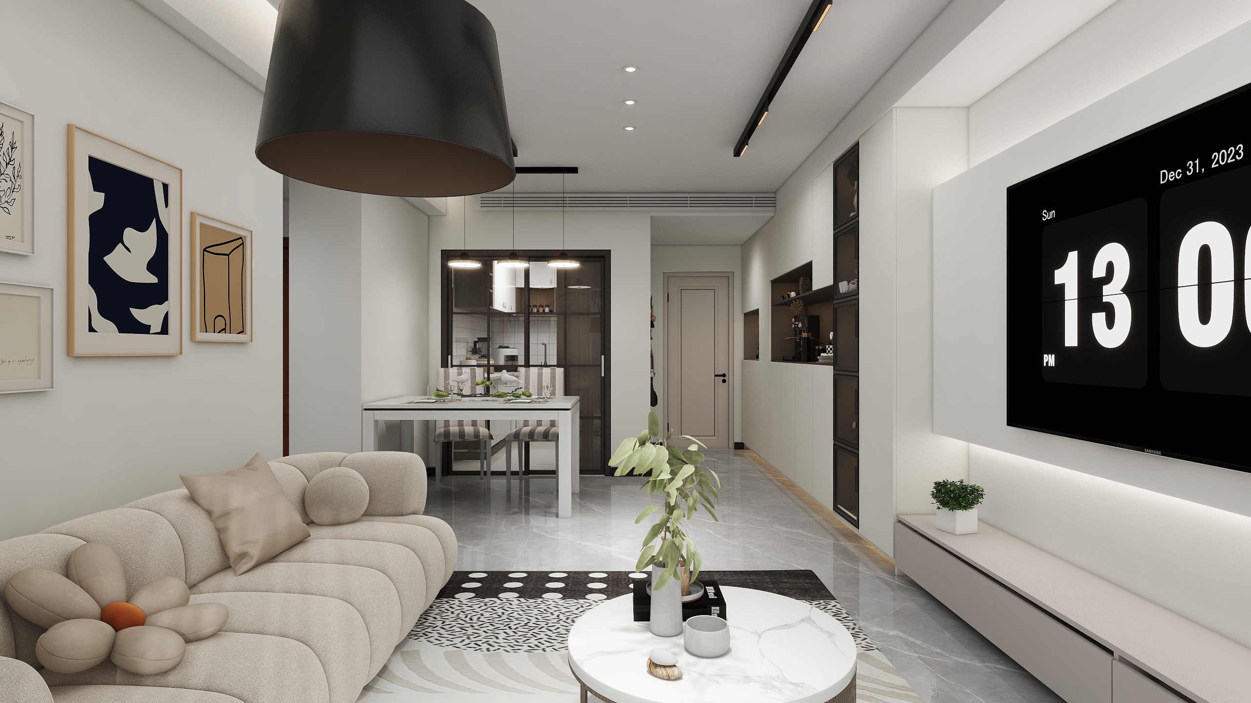 冠之家装修-当代锦园ΜΟΜΛ86㎡2室装修效果图