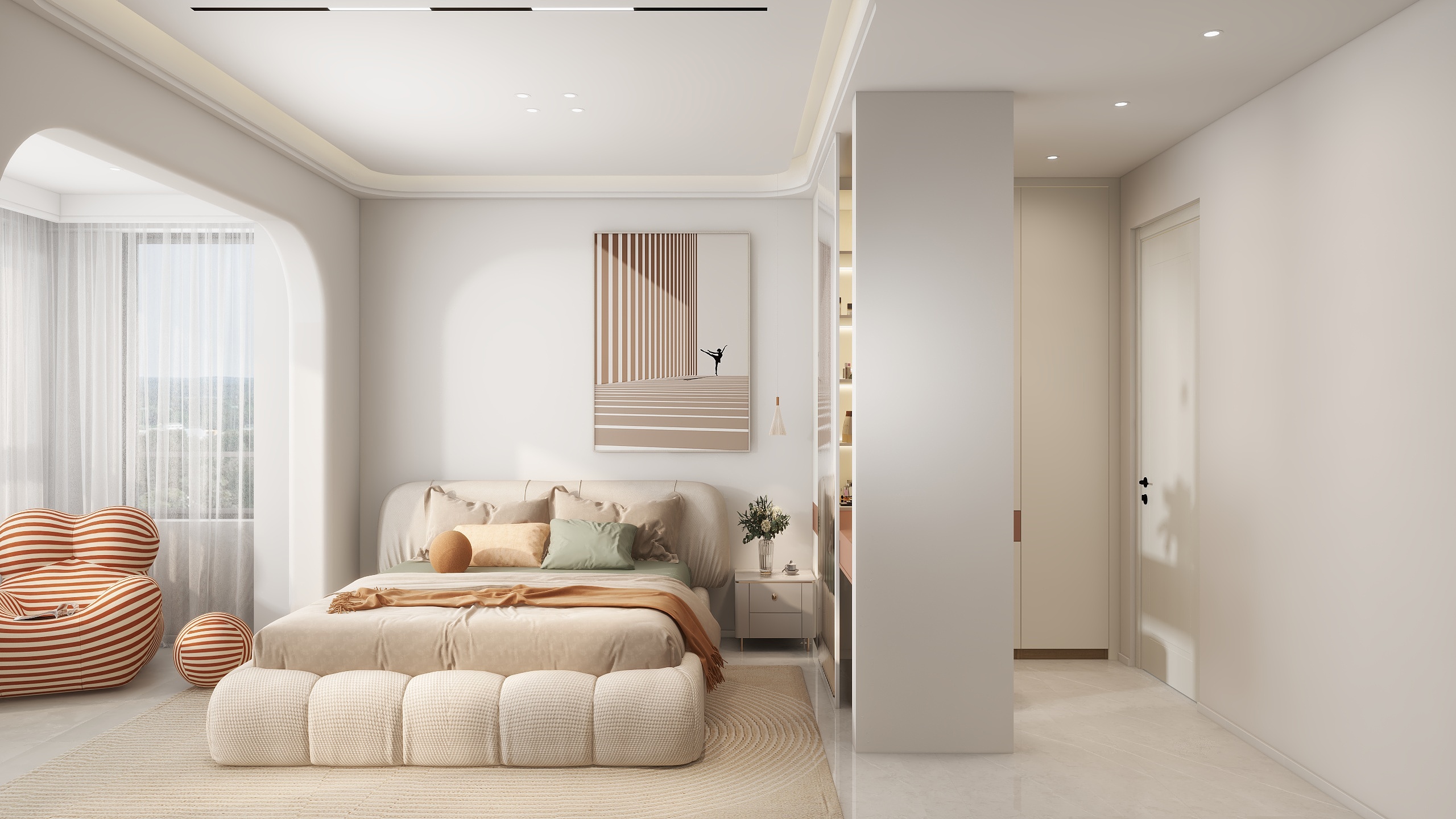 -叶文-桃花园奶油108㎡4室-装修设计方案