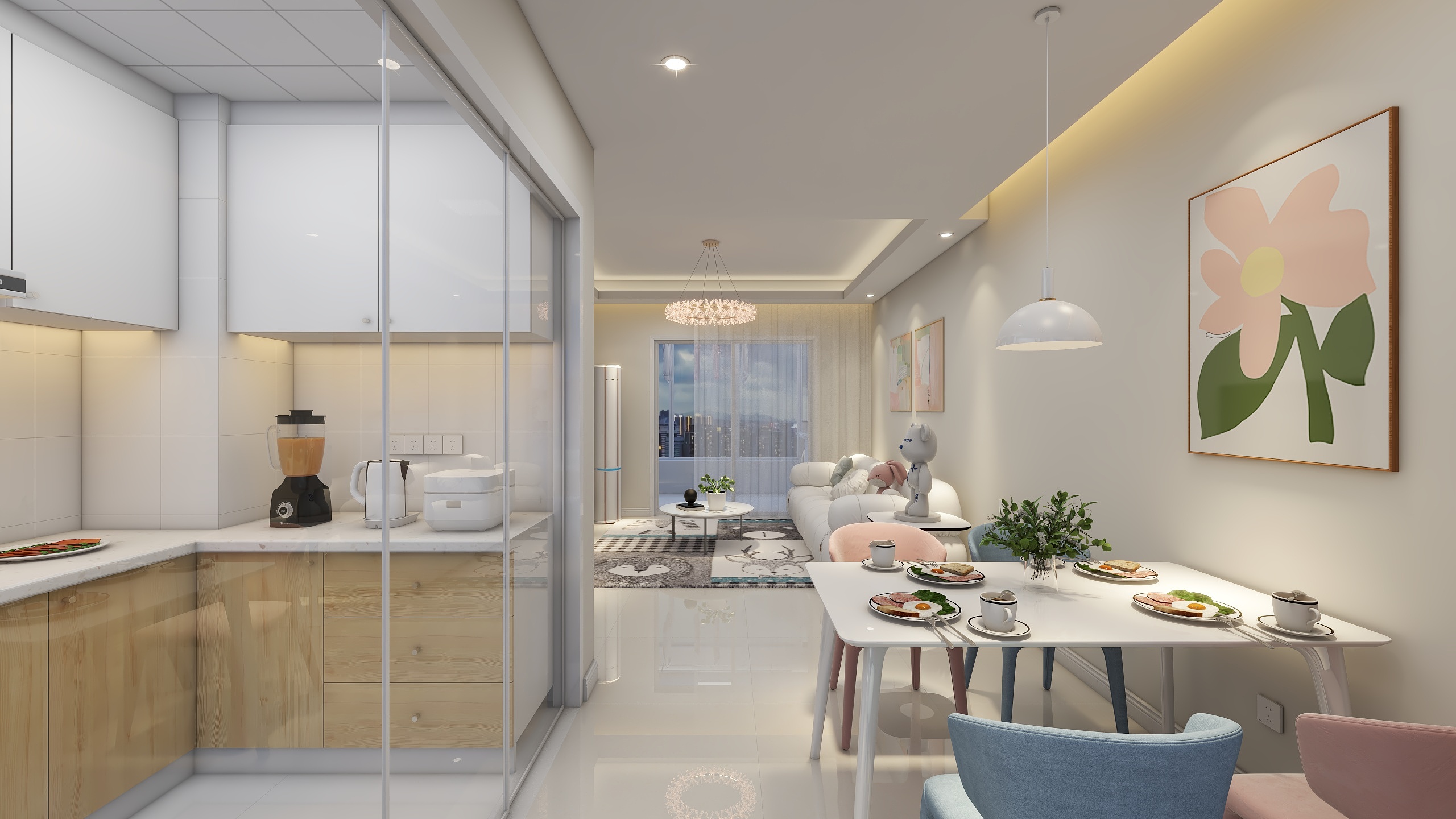 天策府设计李-盐都现代简约三居室-装修设计方案