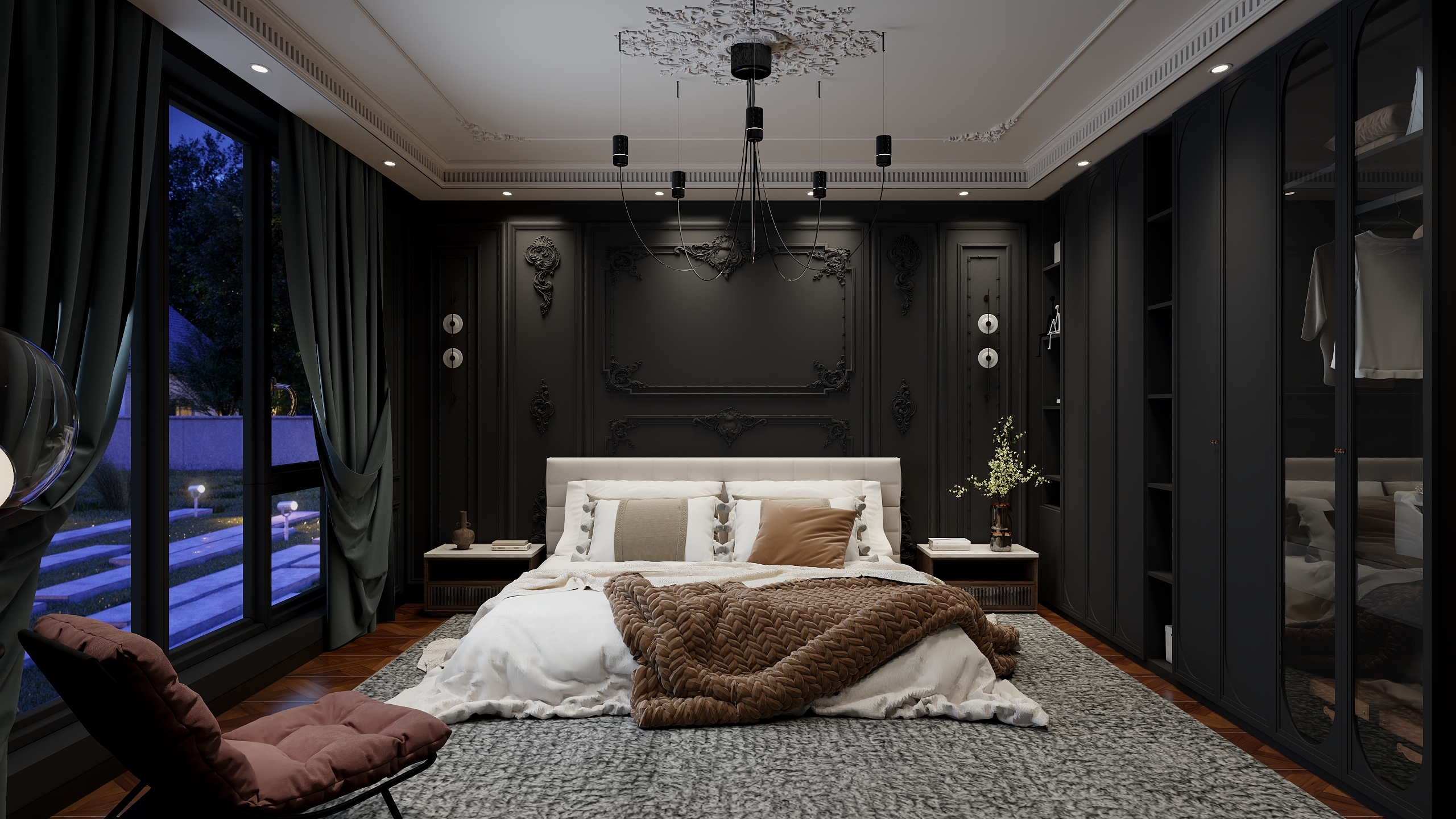 建筑设计TSiO-法式风格主卧-装修设计方案