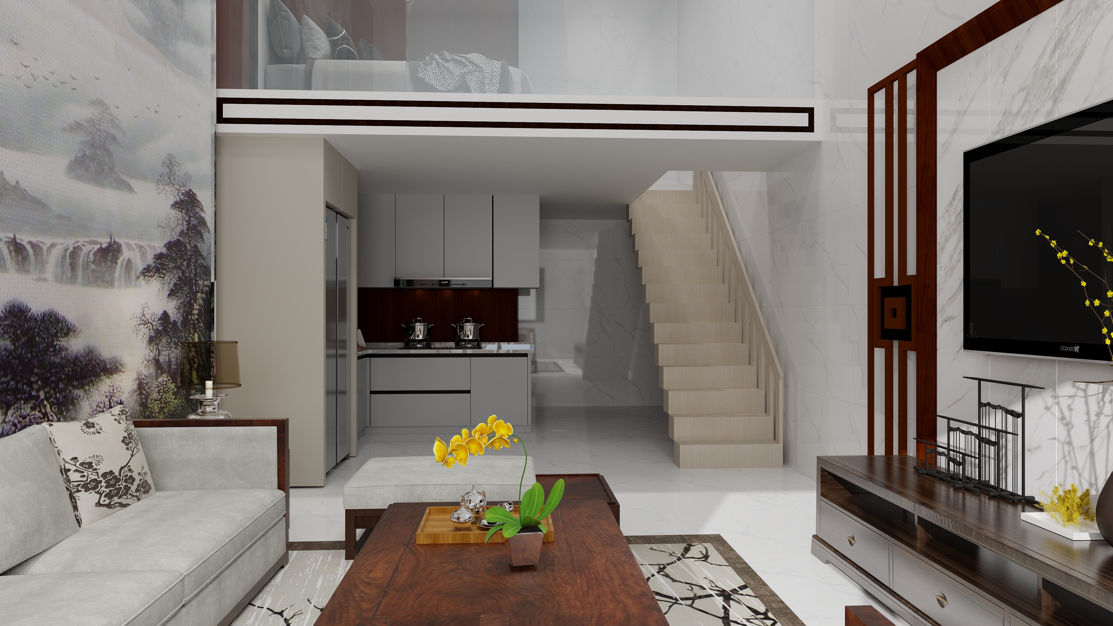 江西大学专业设计师戈文俊-中式楼-装修设计方案