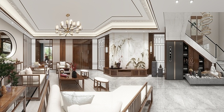 壹品江山-东方府 27 - 东方古韵 新中式-装修设计方案