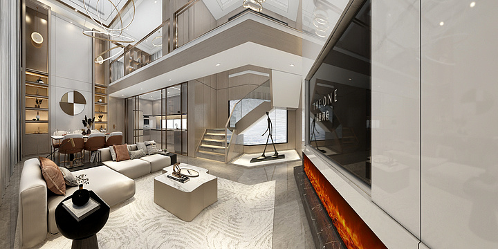 时尚自然生活-二层200m²-装修设计方案