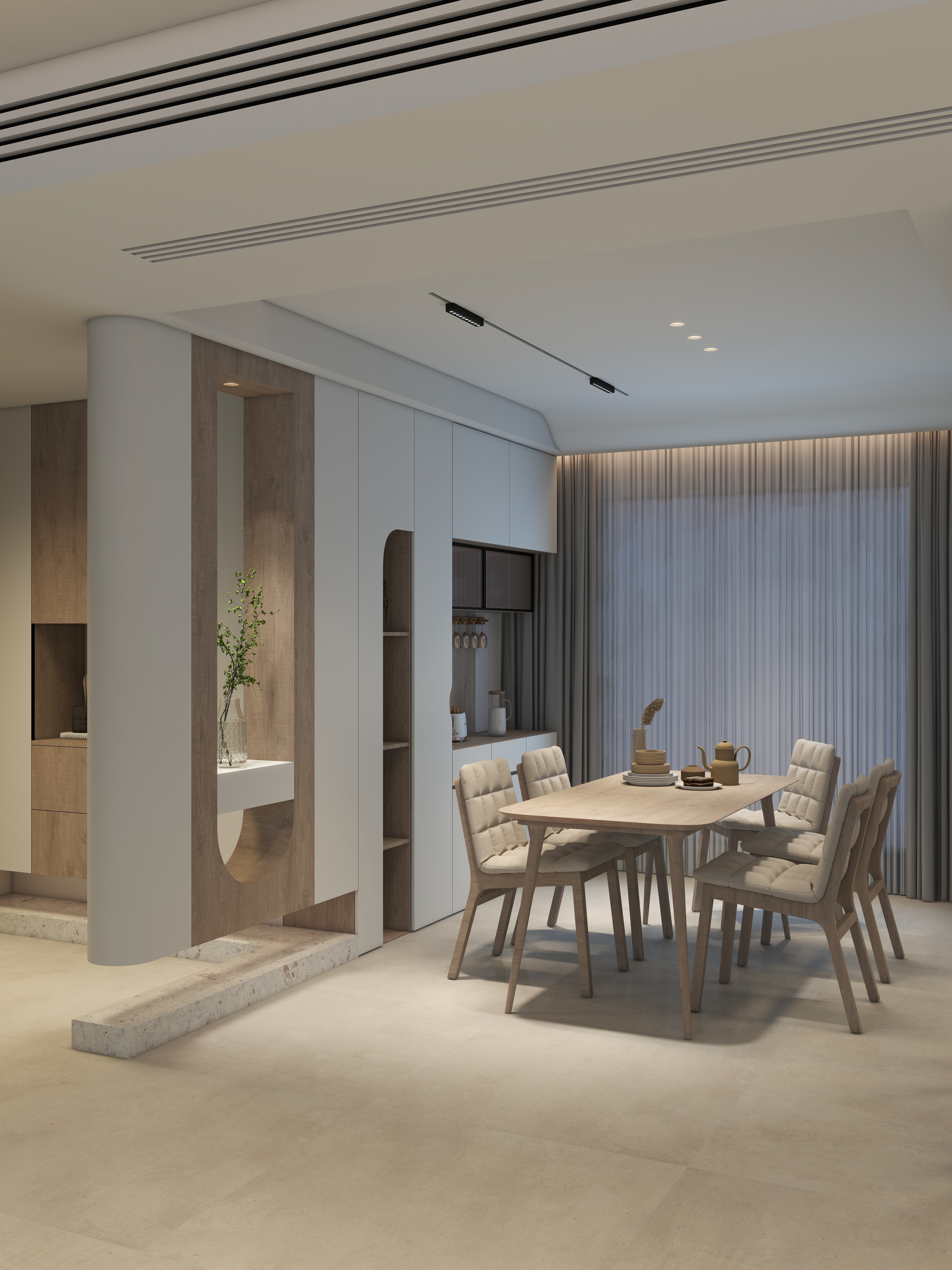 设计--账号-140㎡奶油风客餐厅-打造灯火阑珊处的温柔-副本-装修设计方案