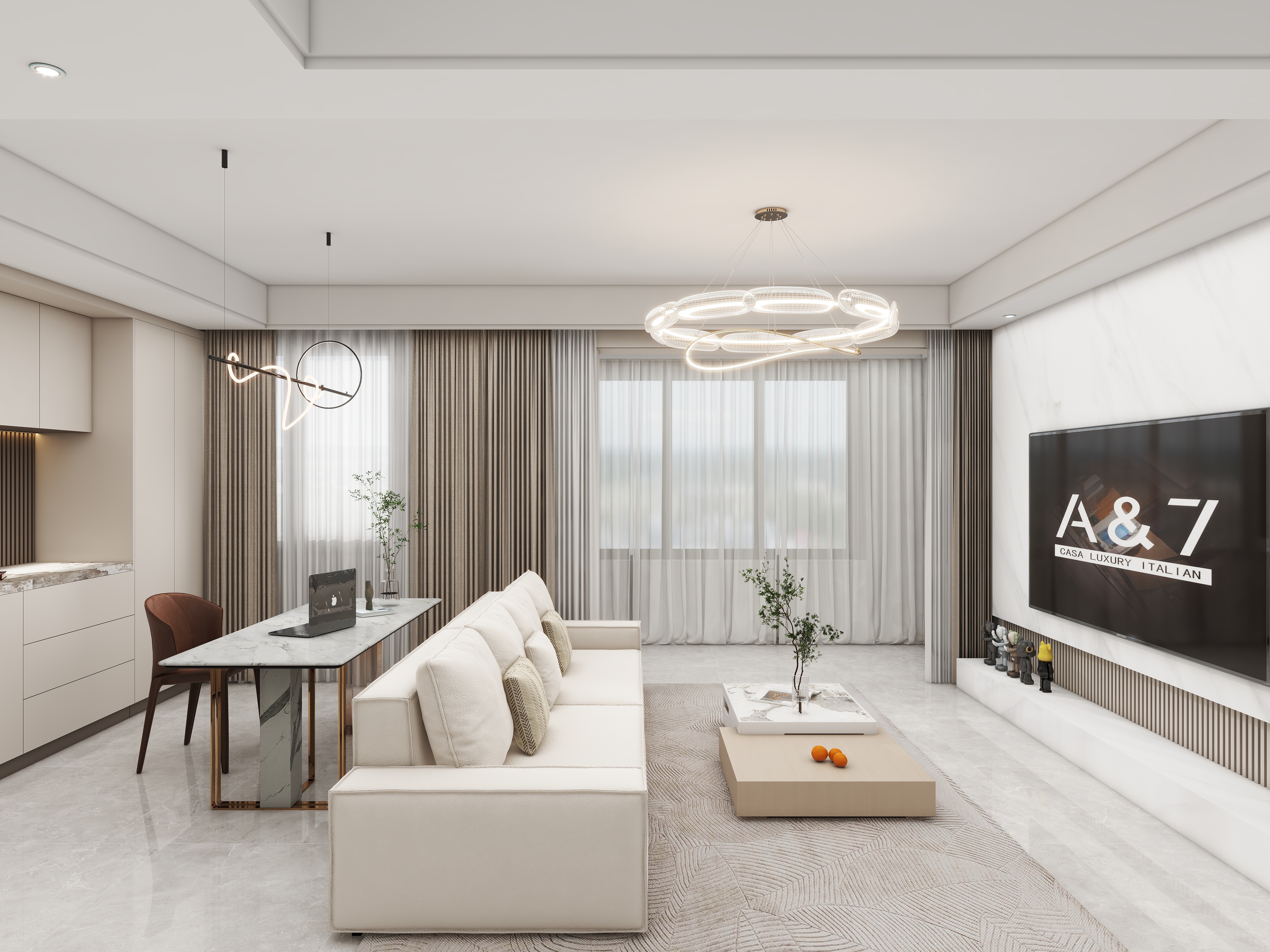 壹诺设计工作室-现代简约装修效果图