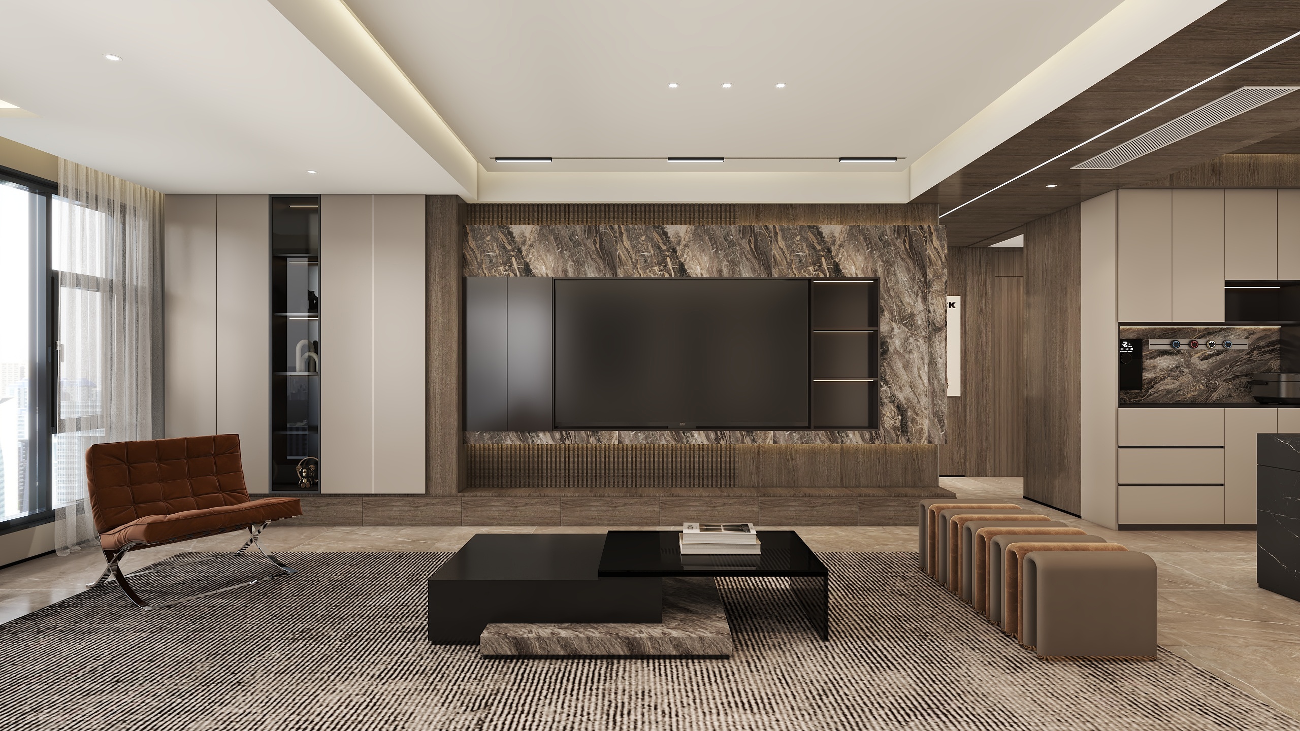 设计师1朱工-143㎡3室装修效果图