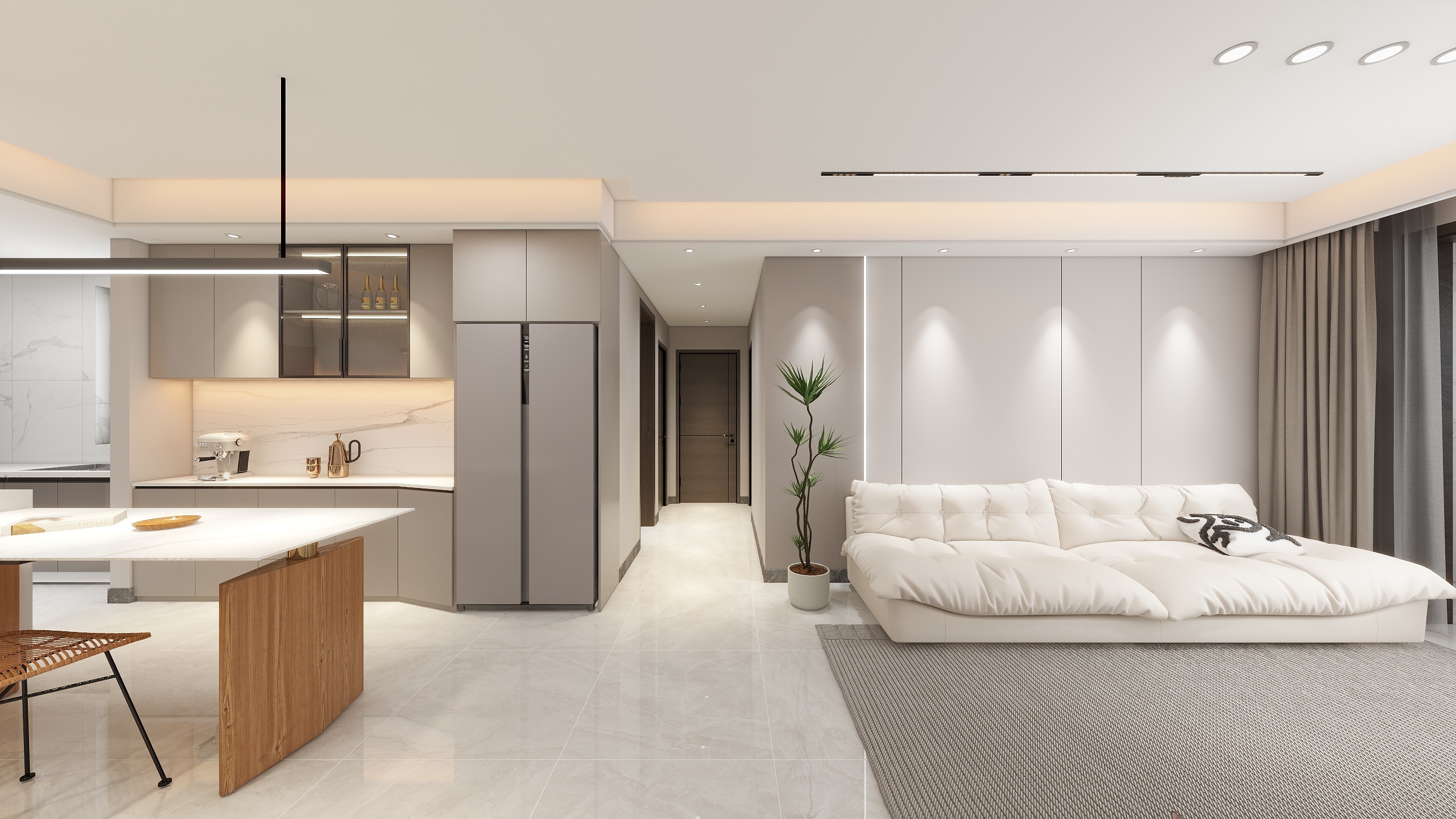 顾德一吻你-凤凰花园小区120平方现代平层3室-装修设计方案