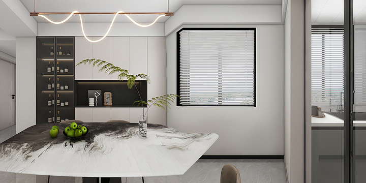 JC_DE-现代简约-香江国际119m² 3室-装修设计方案