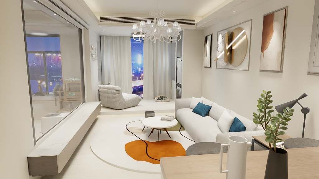 Shawen.-海德公园81㎡2室-装修设计方案