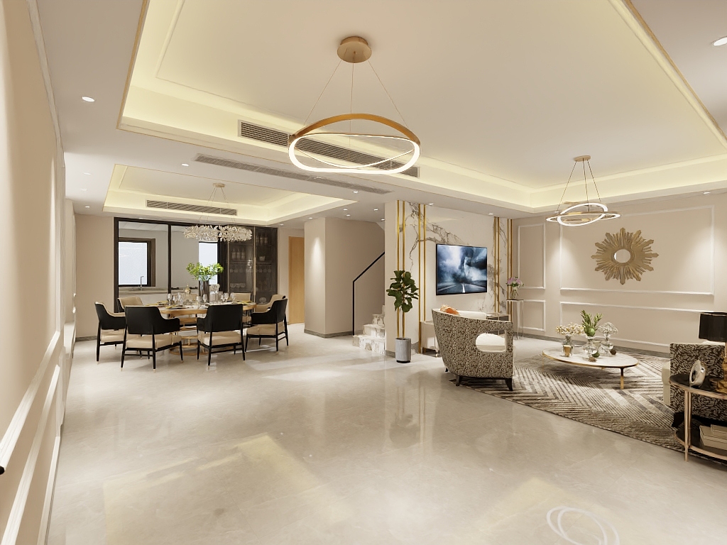 swordxj-复式客餐厅-装修设计方案