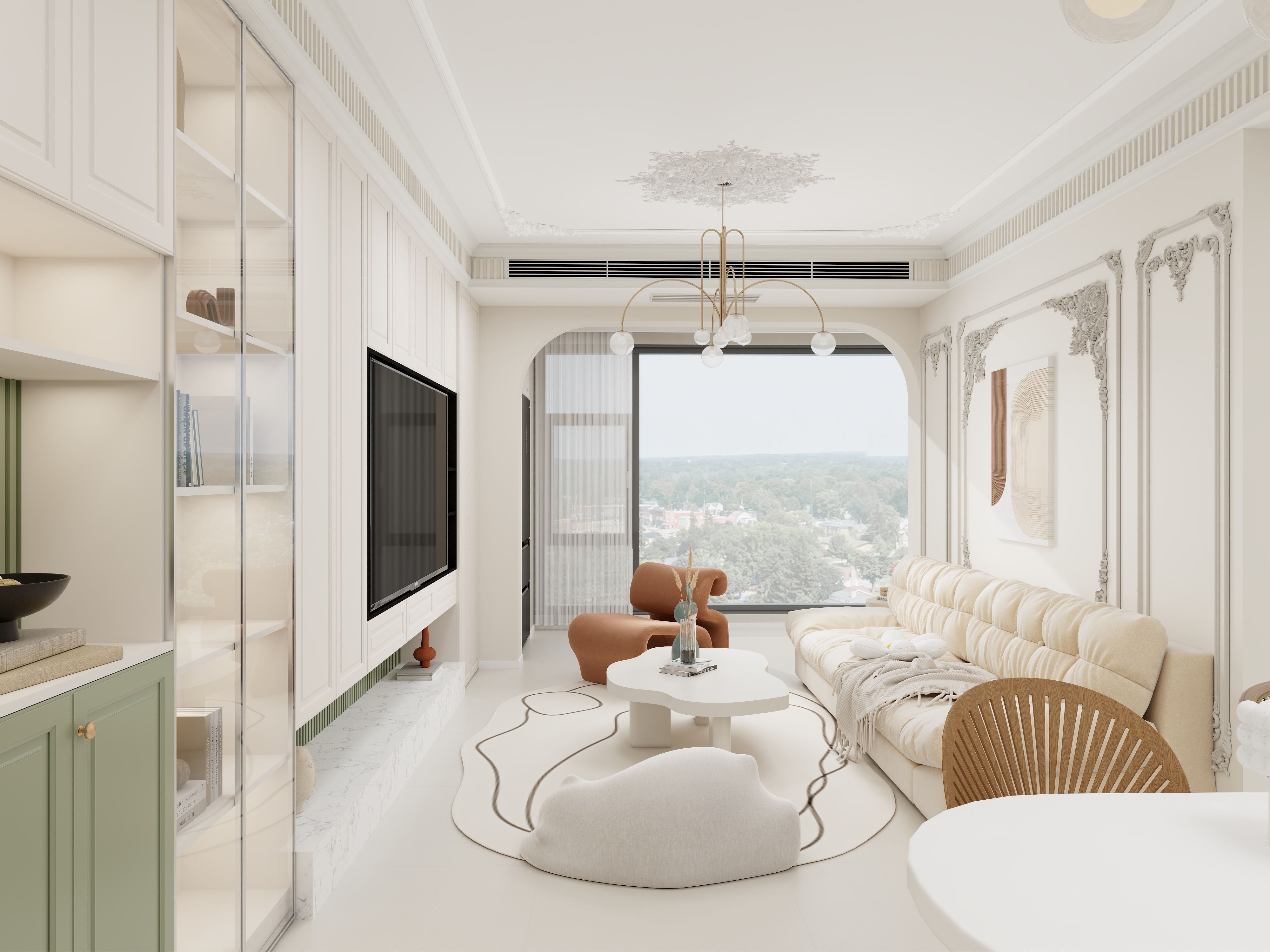 慕玖全屋定制-悦璟学府里奶油91㎡3室-装修设计方案