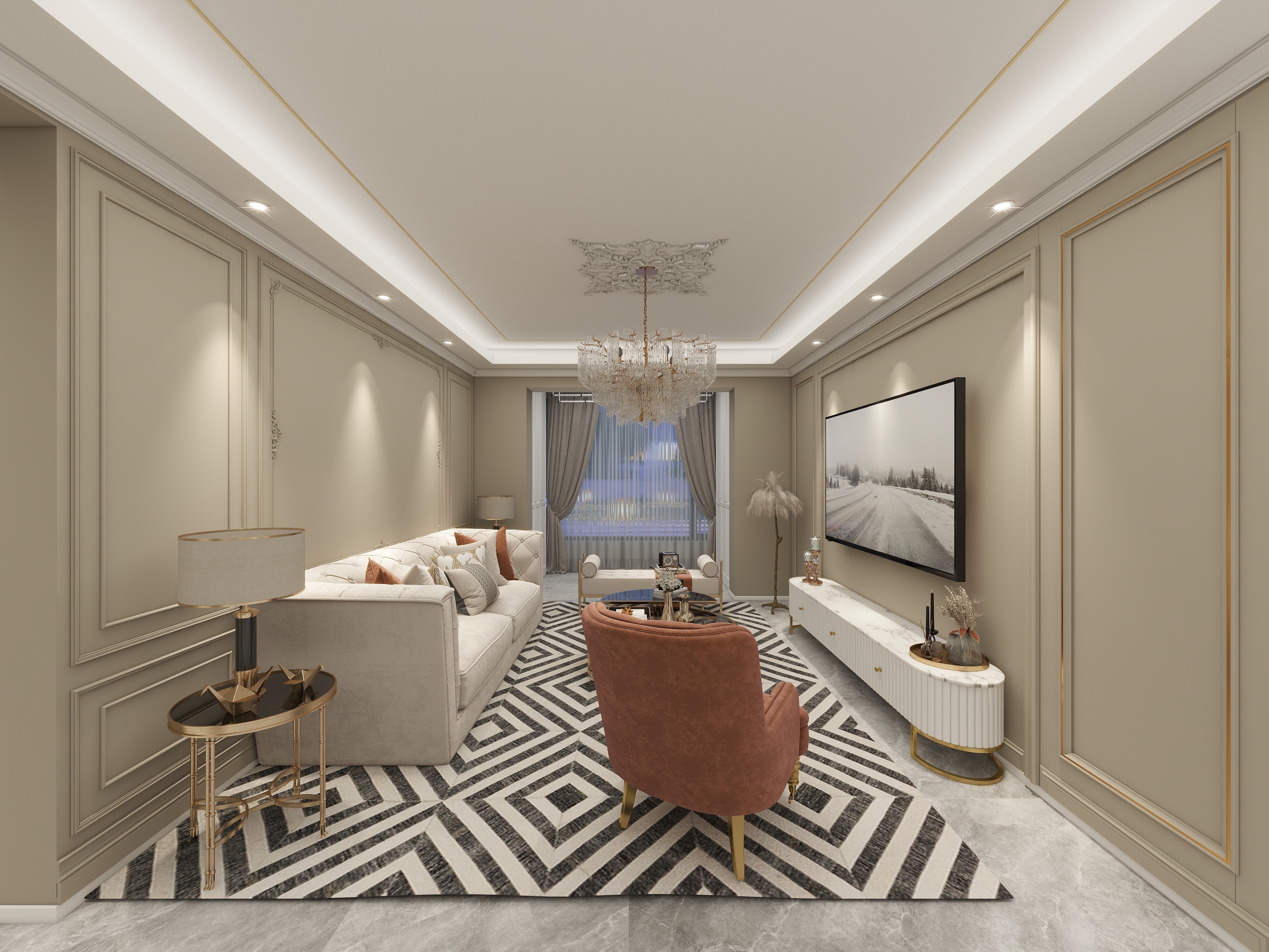 小鹿设计-碧桂园剑桥郡126 轻奢  -装修设计方案