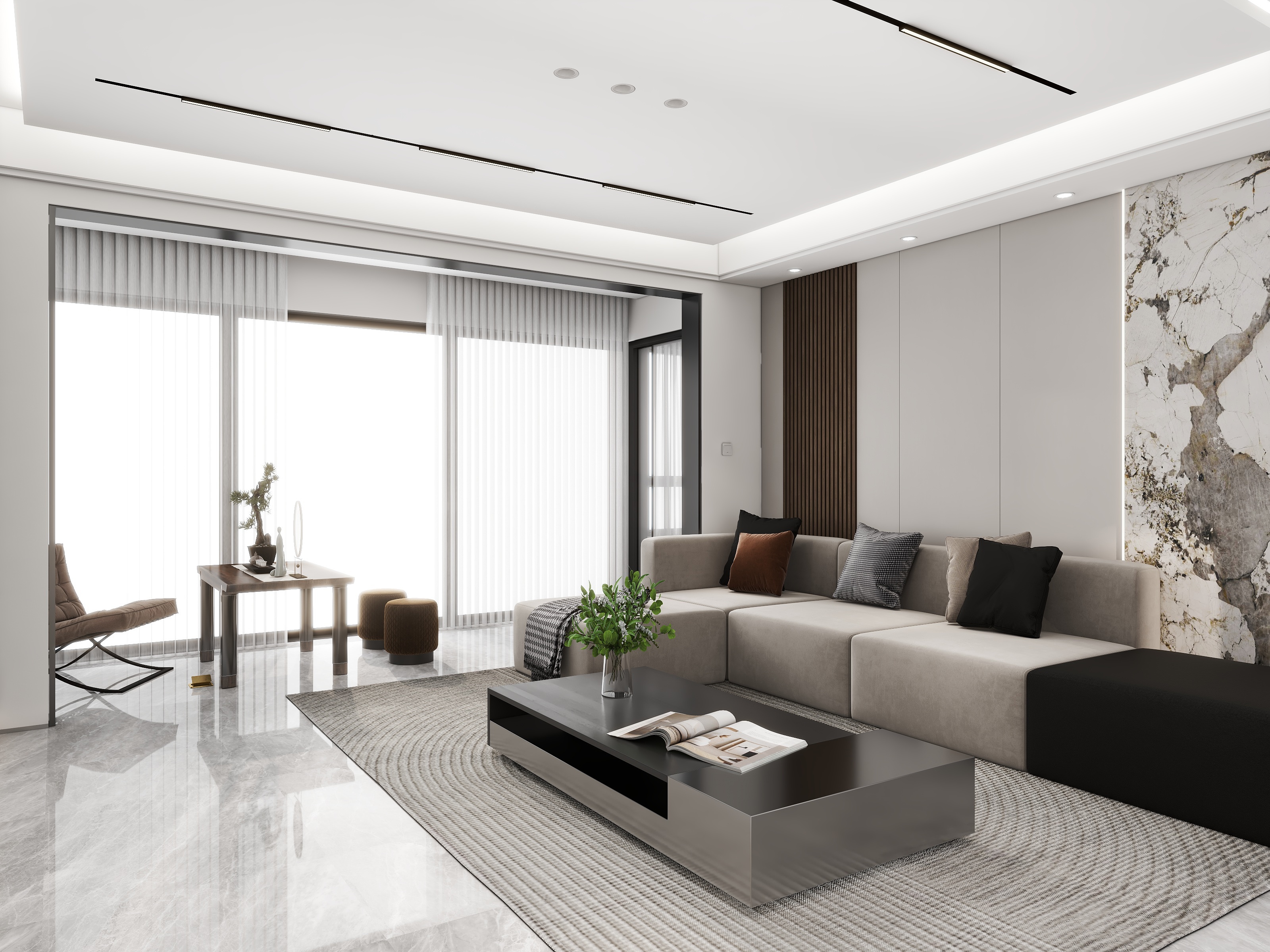 设计师可可ma-青林半山+现代简约+172平米-装修设计方案