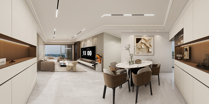 臻品家居定制木子李-国源花山一号5-1301雅居-装修设计方案