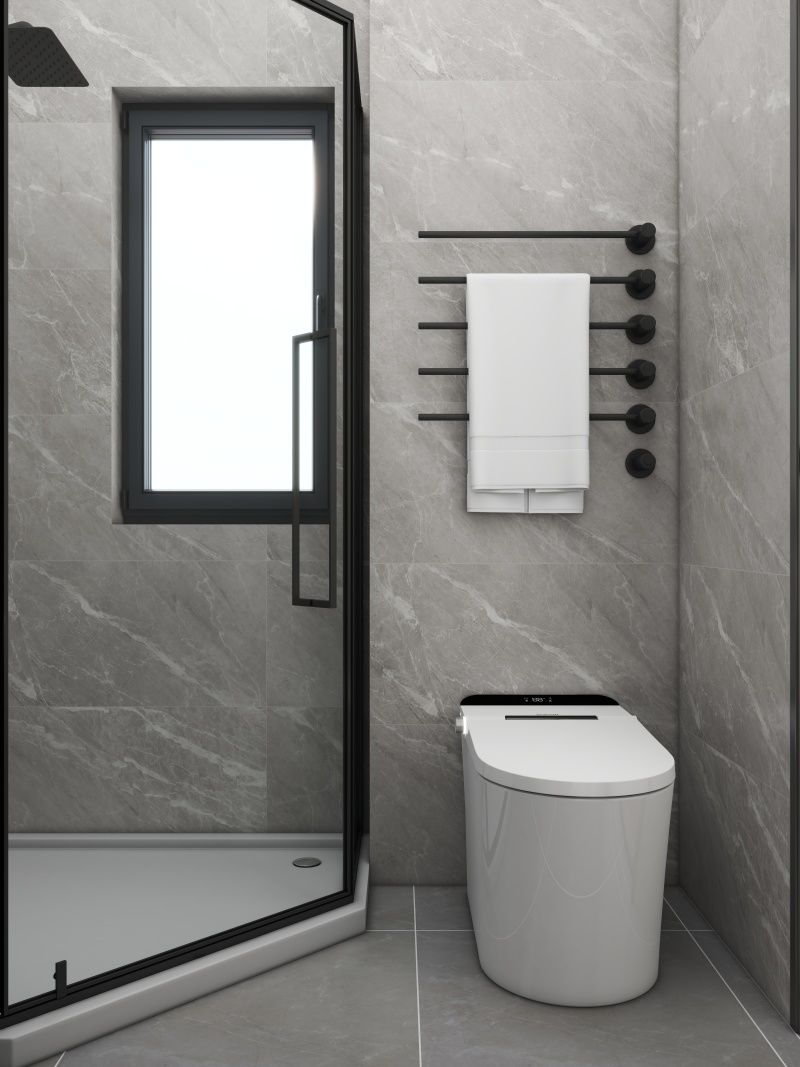 Modern Grey and Black Bathroom Design