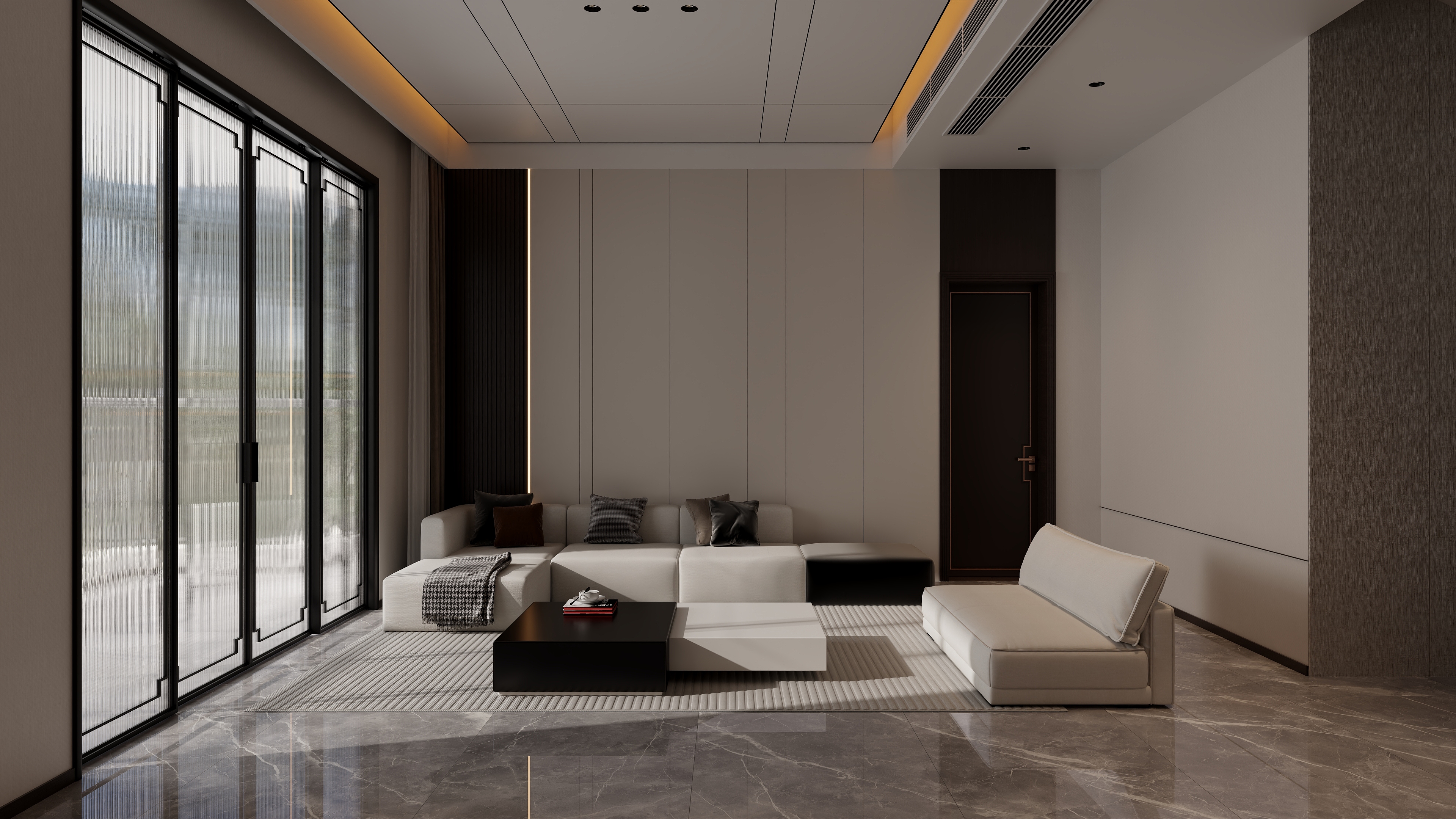 书涵|Harder-【Rooibos】中式现代别墅装修效果图