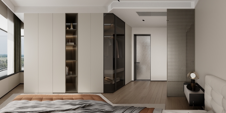 青岛八禧福宅装饰-首创119平暖色调15966826145-装修设计方案