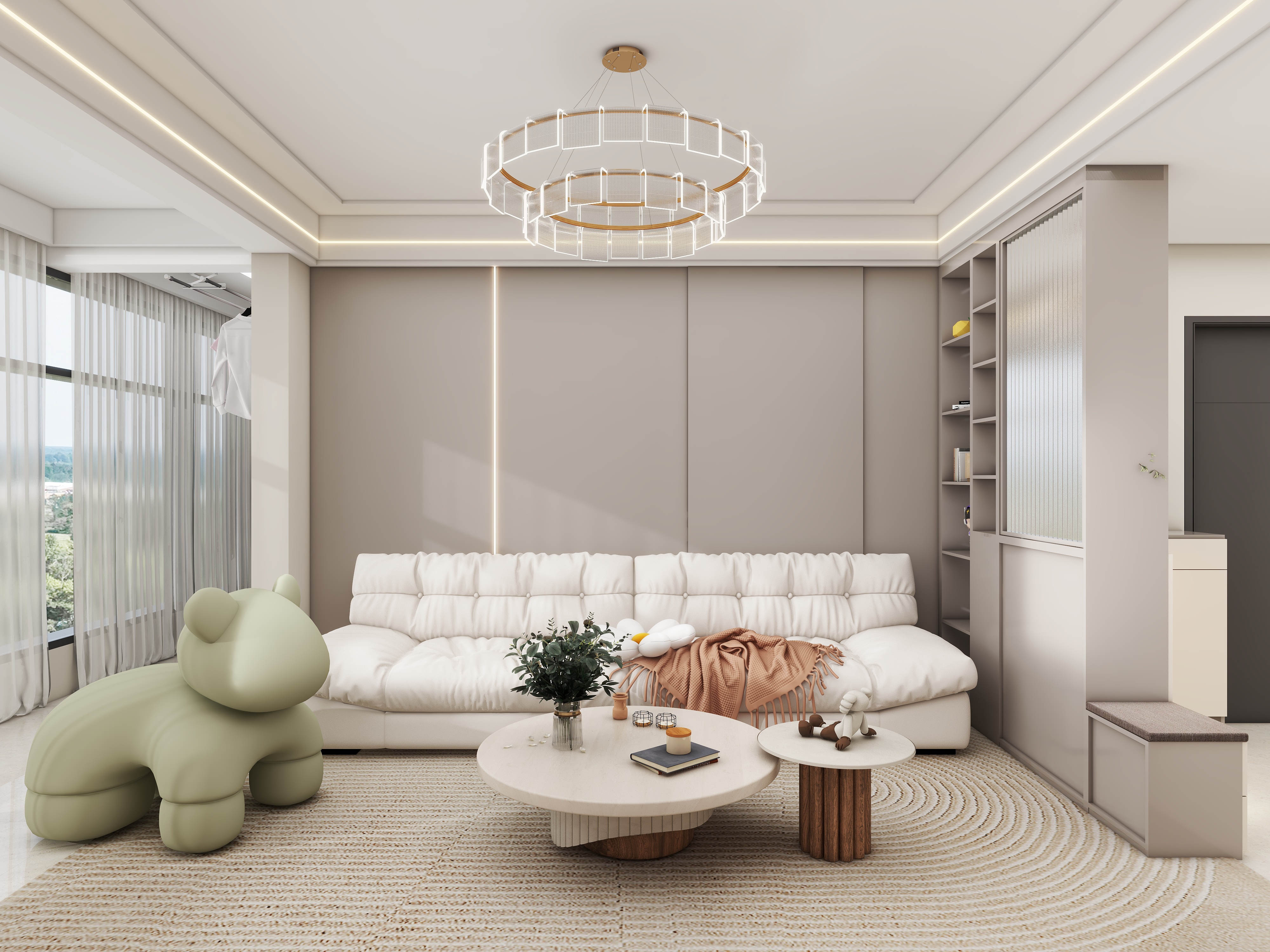 壹诺设计工作室-奶油风装修效果图